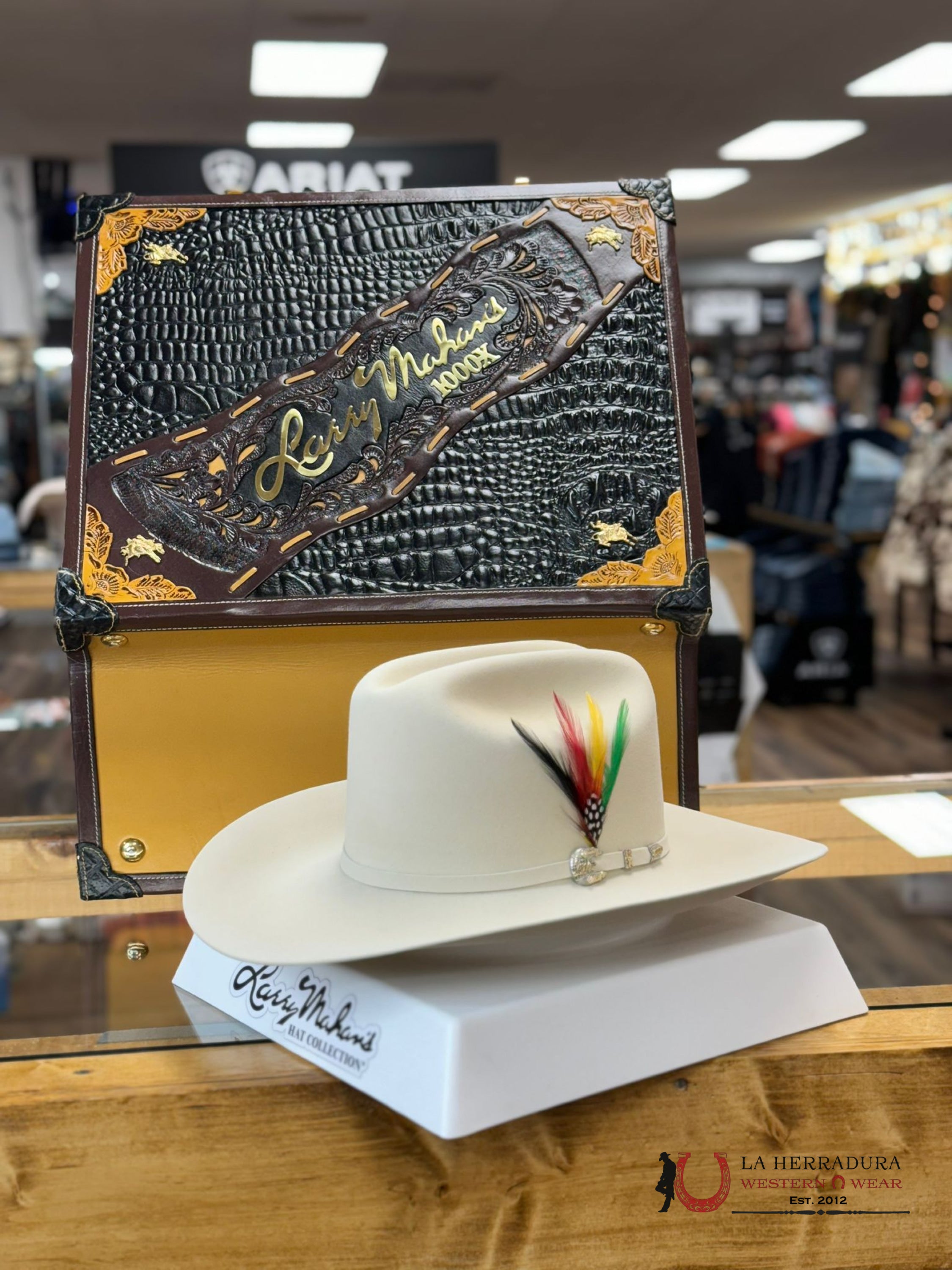 Larry Mahan´s 1000X Imperial Silver Belly Cowboy Hat Tejana