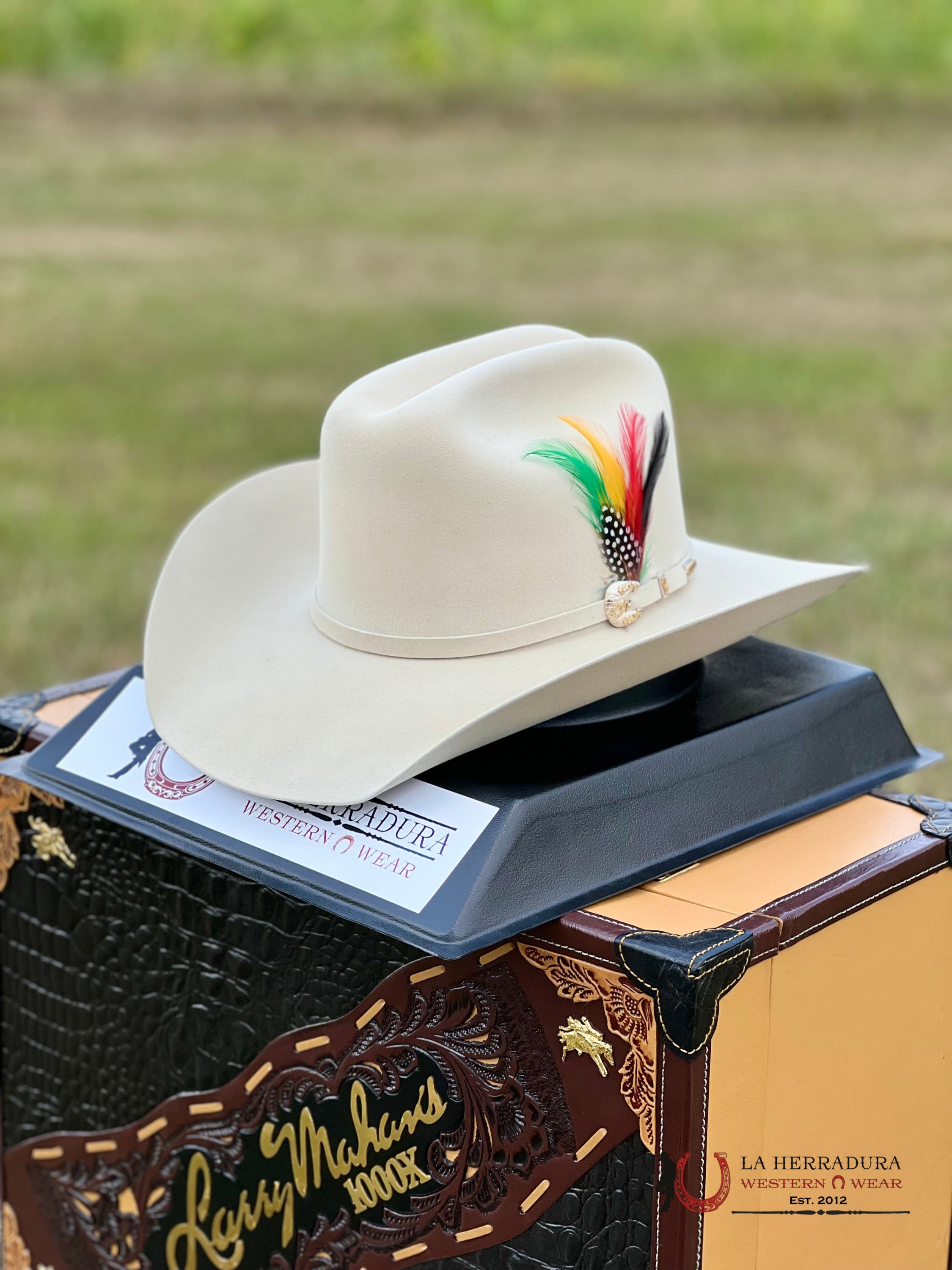 Larry Mahan´s 1000X Imperial Silver Belly Cowboy Hat Tejana