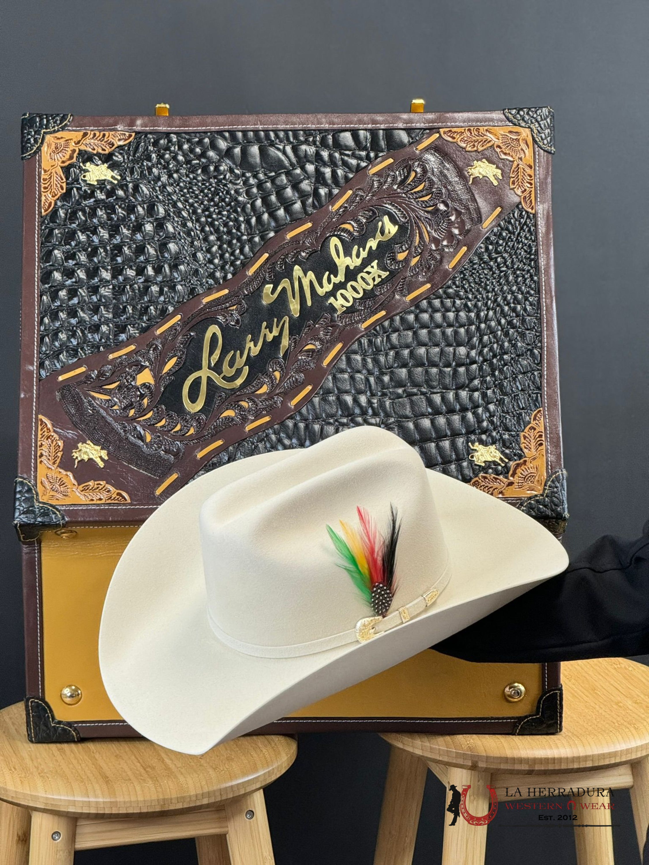 Larry Mahan´s 1000X Imperial Silver Belly Cowboy Hat Tejana