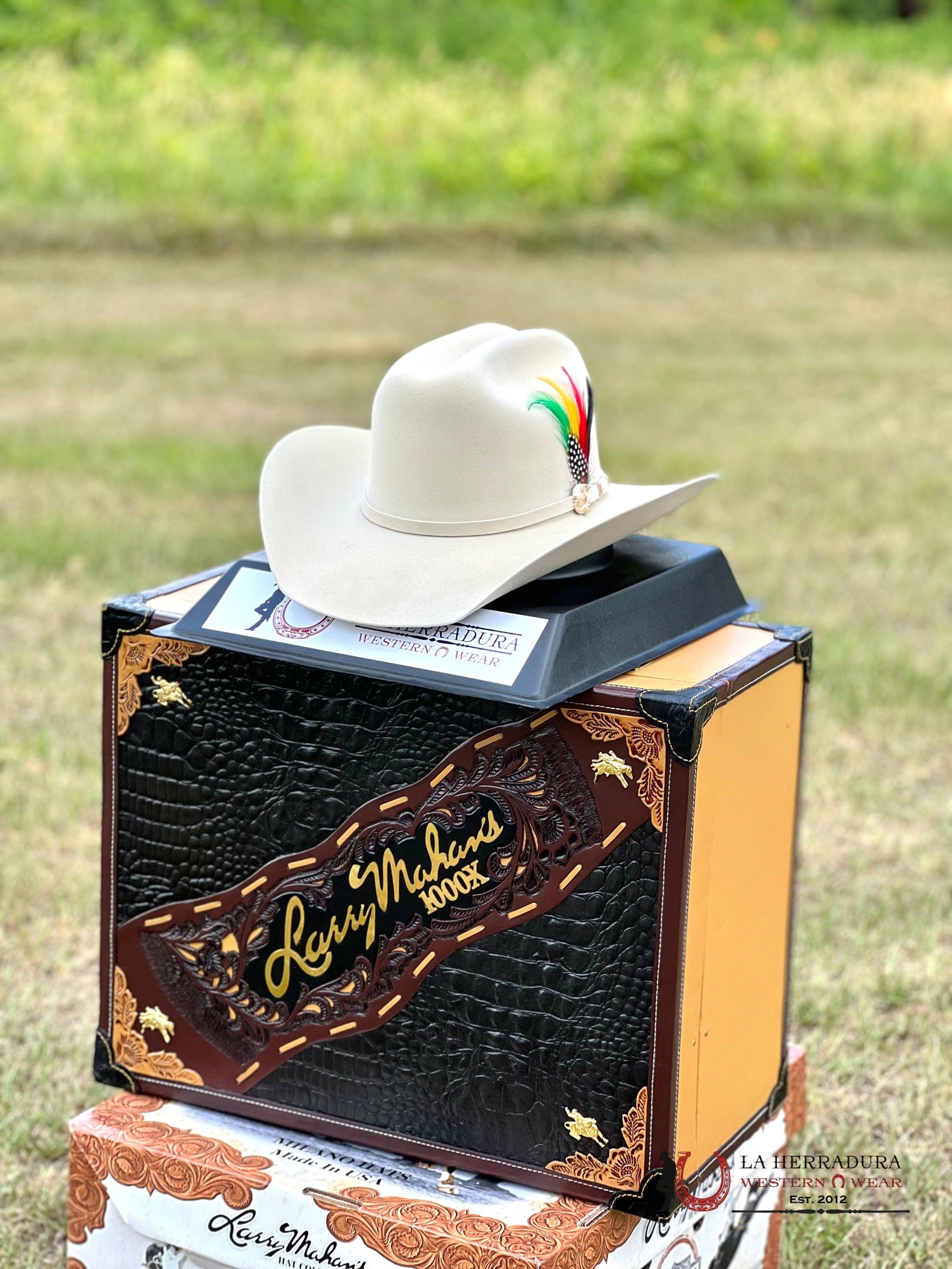 Larry Mahan´s 1000X Imperial Silver Belly Cowboy Hat Tejana