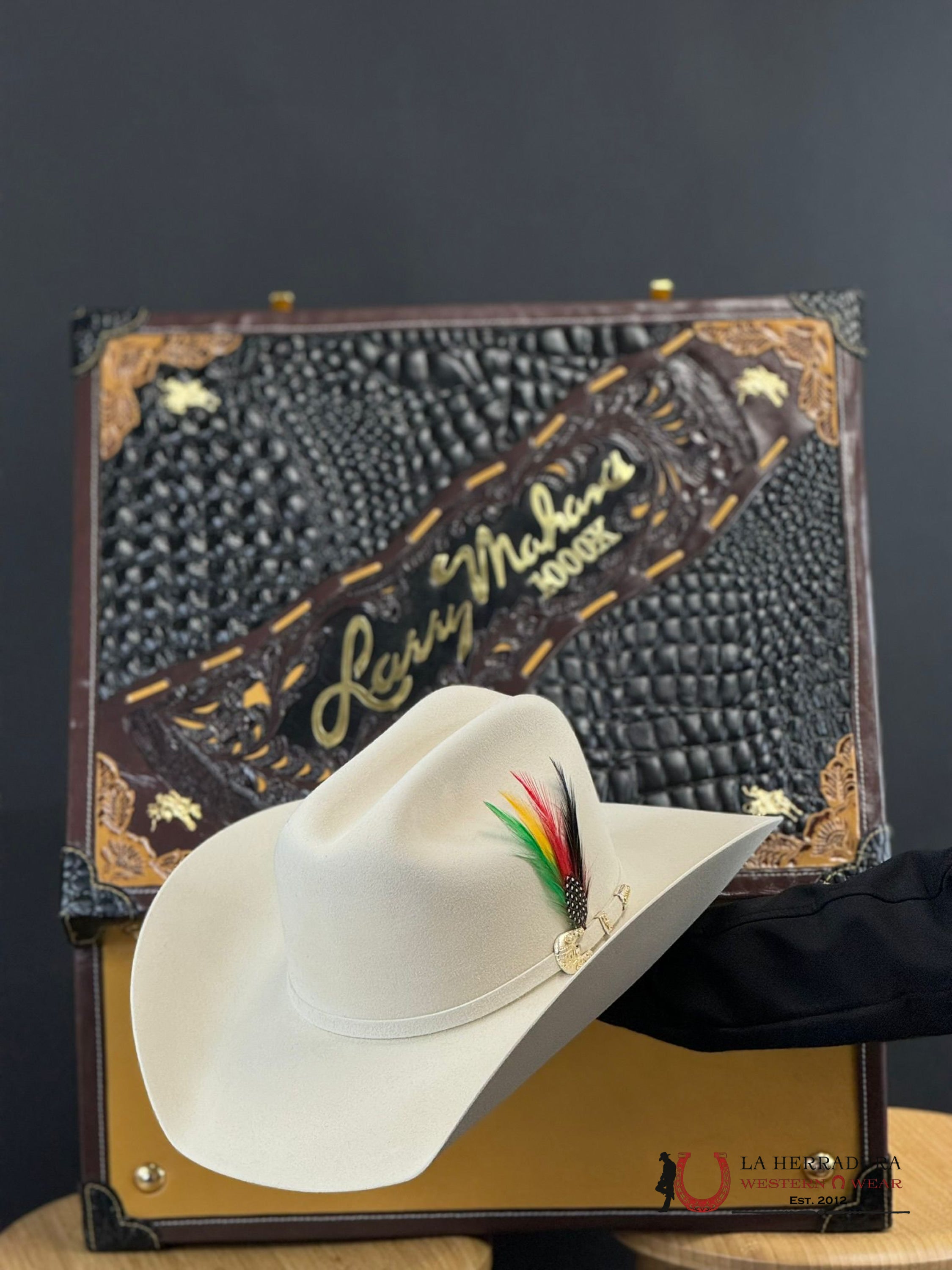 Larry Mahan´s 1000X Imperial Silver Belly Cowboy Hat Tejana