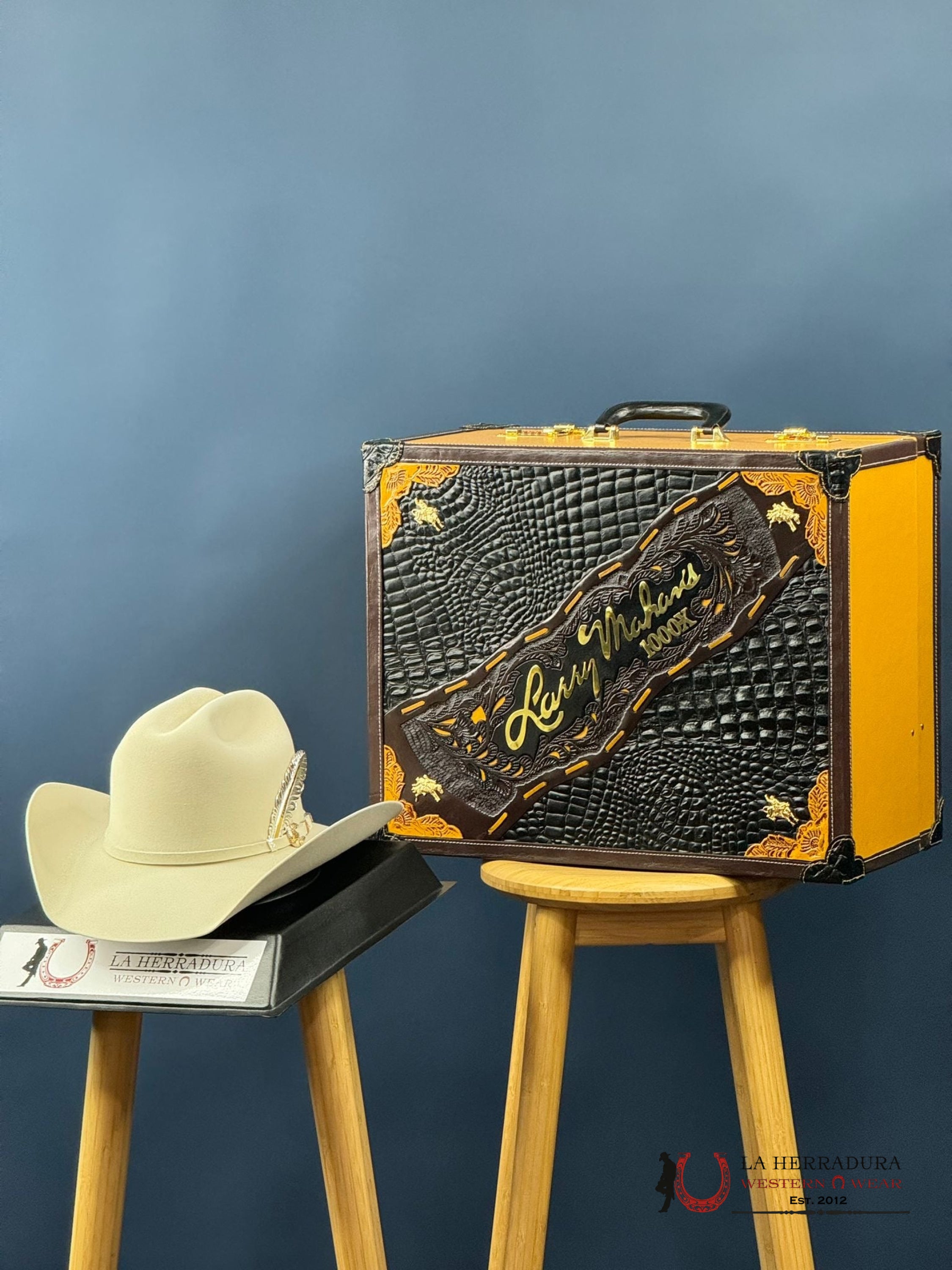 Larry Mahan´s 1000X Imperial Silver Belly Cowboy Hat Tejana