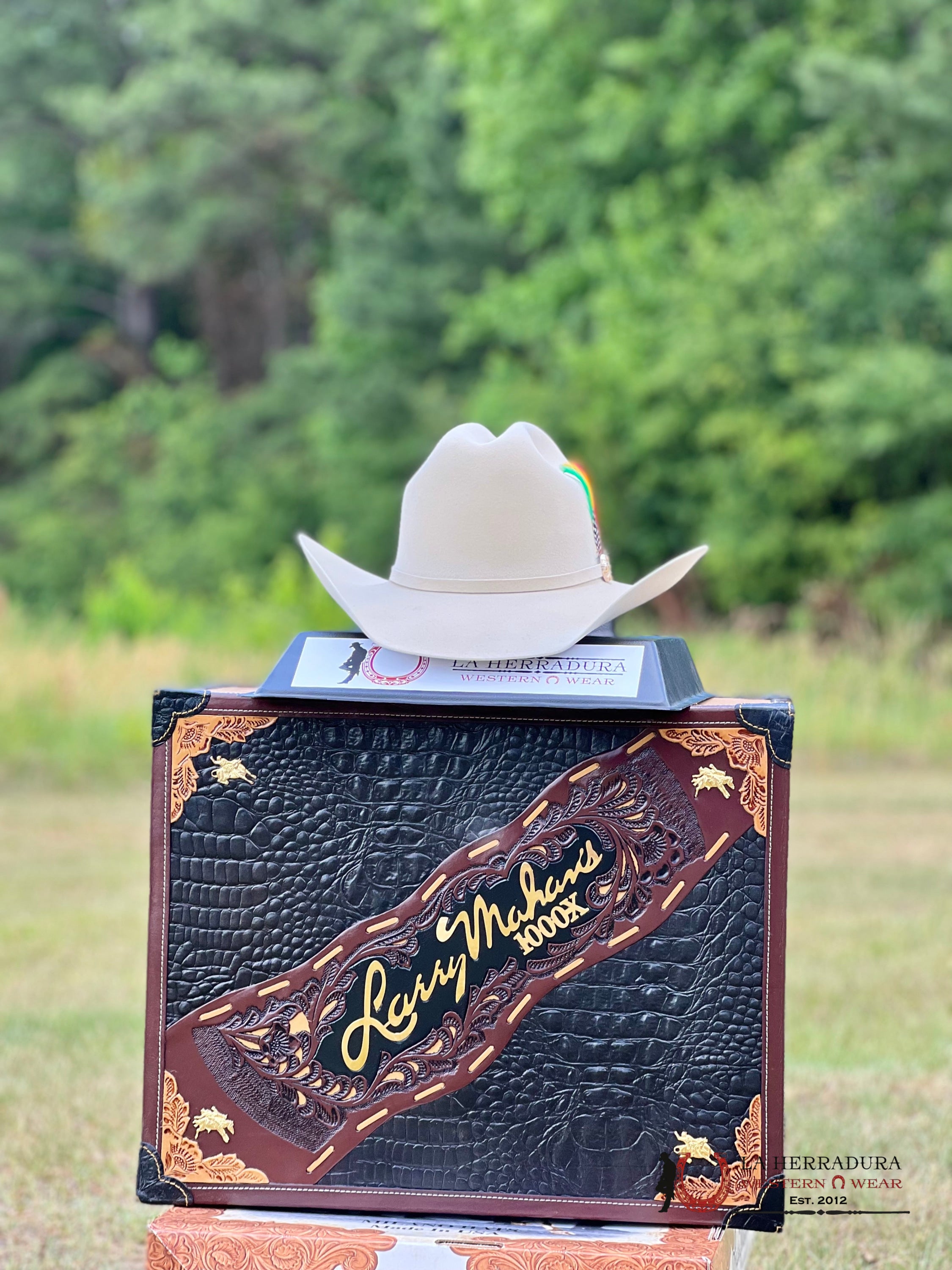 Larry Mahan´s 1000X Imperial Silver Belly Cowboy Hat Tejana