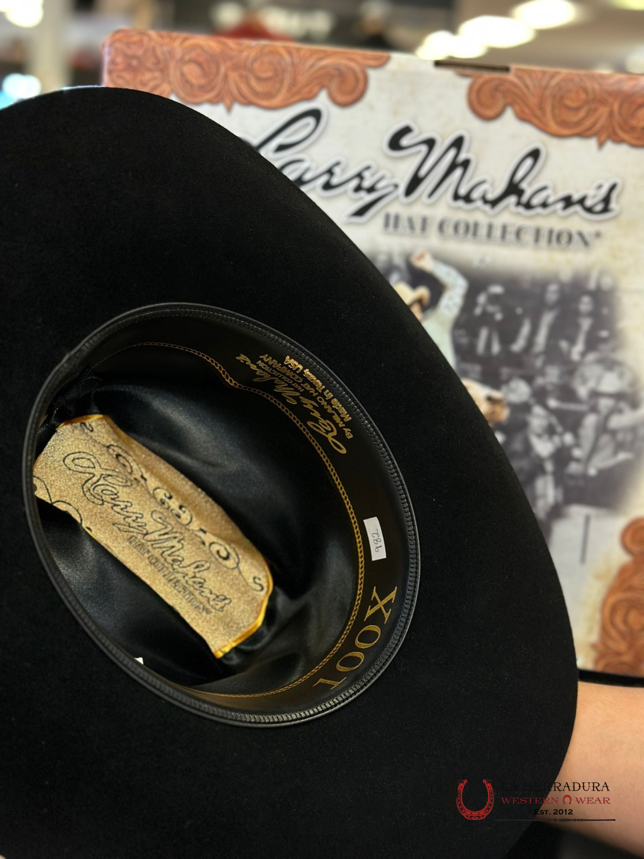 100X Larry Mahan´s Independencia Cowboy Hat Negro Tejana