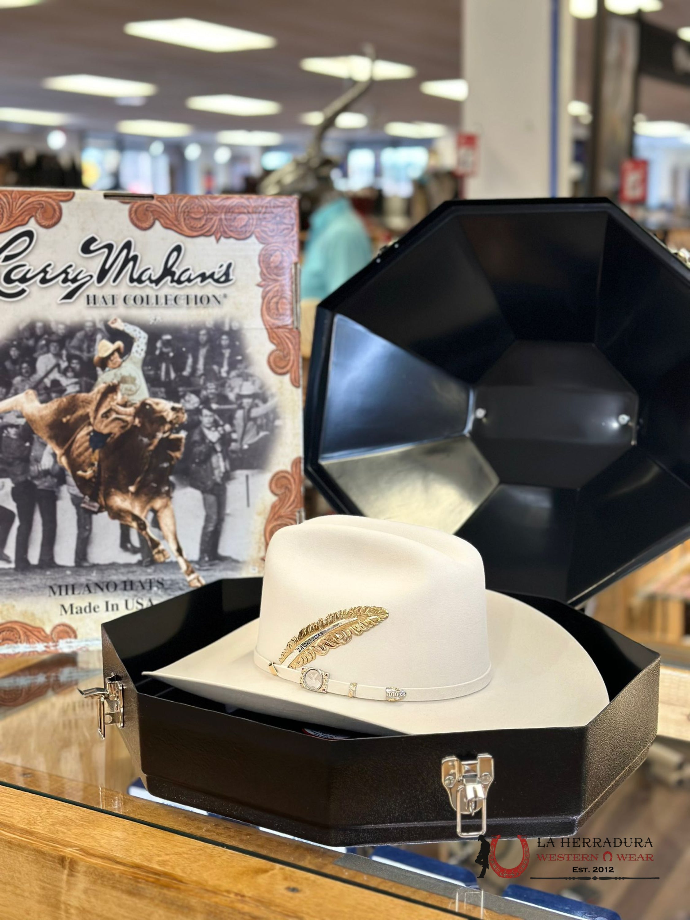 100X Larry Mahan´s Independencia Cowboy Hat Silver Belly Tejana