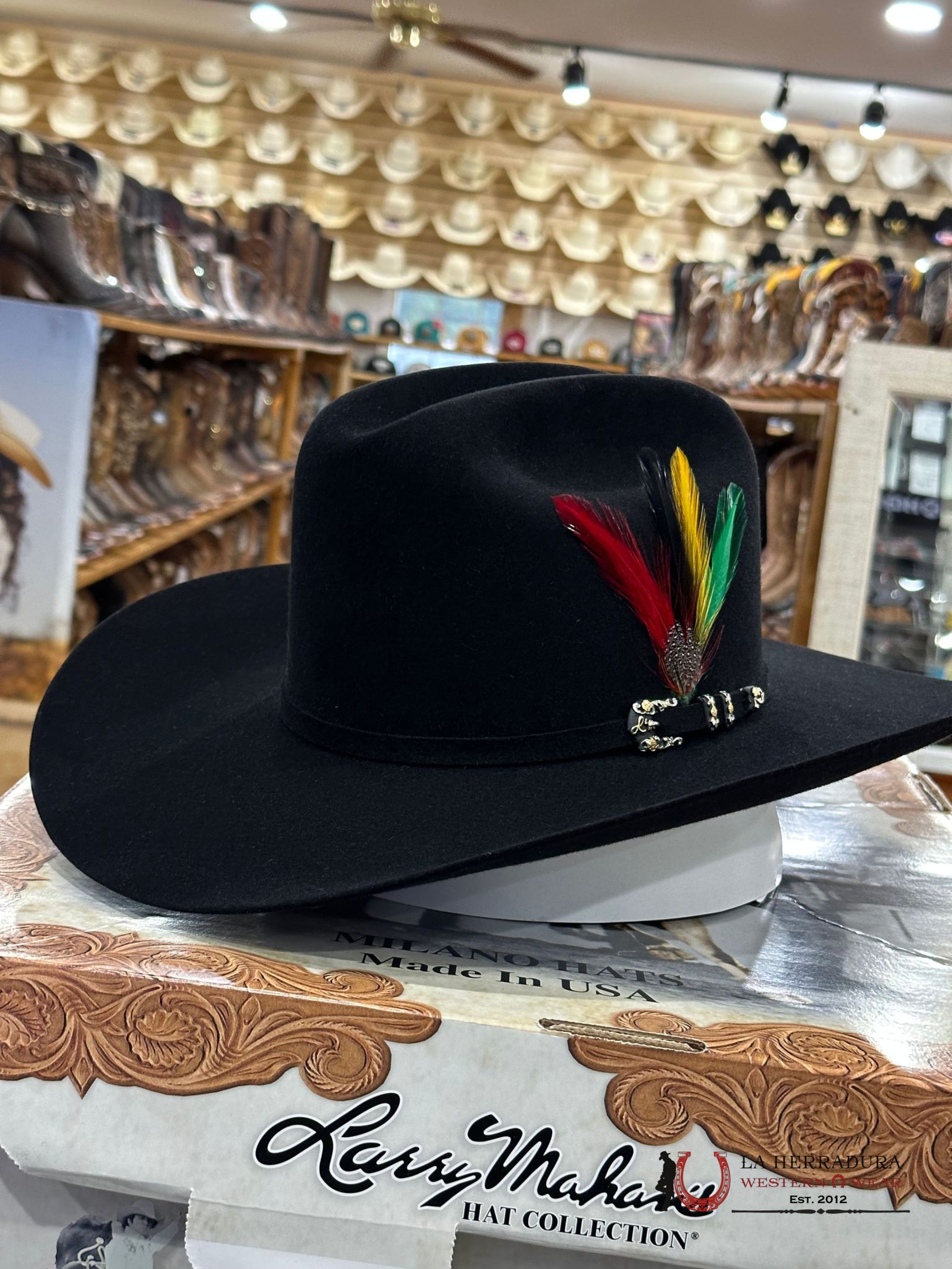 Larry Mahan´s 10X Jerarca Cowboy Hat Negro Tejana