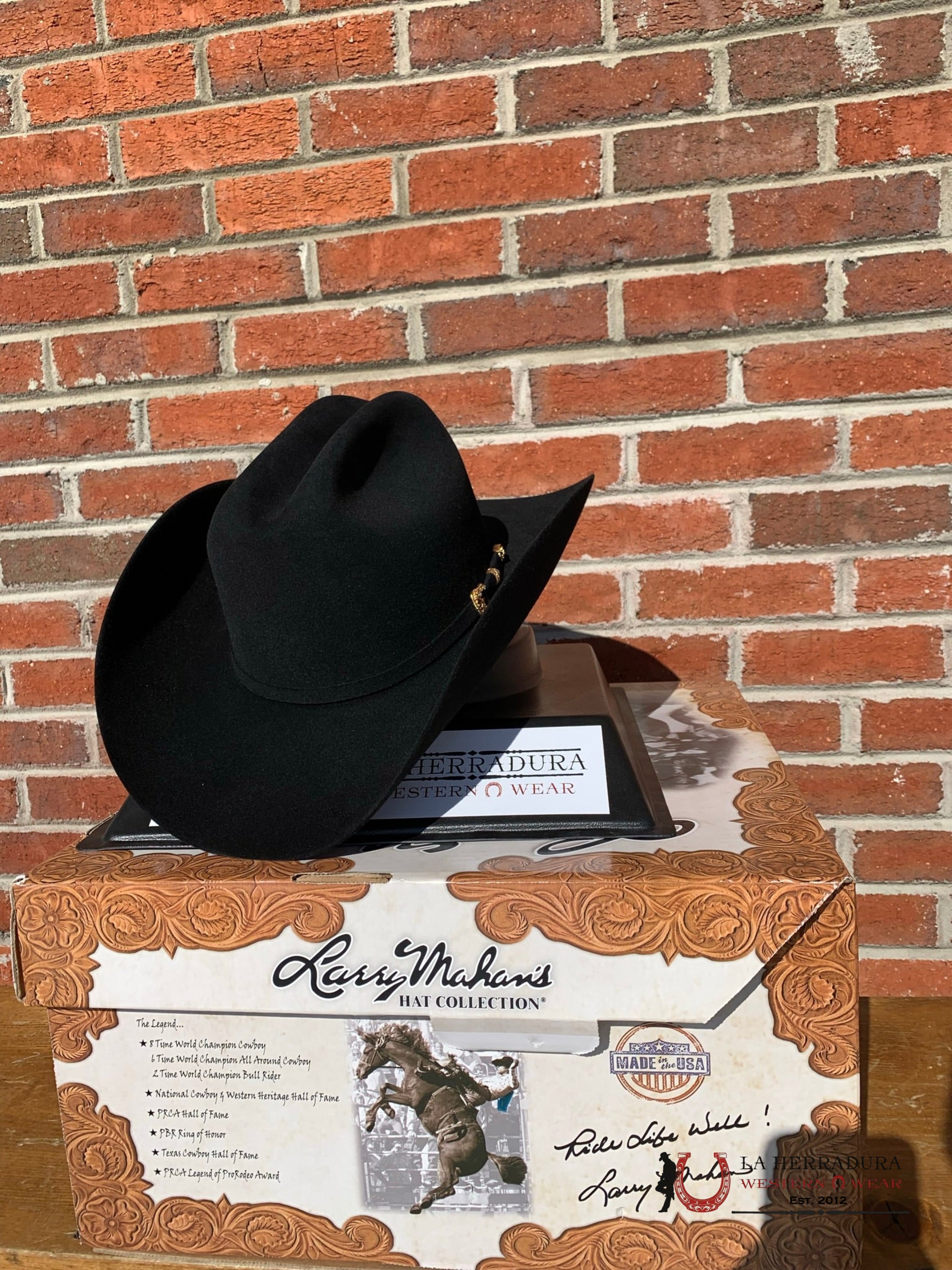 Larry Mahan´s 30X Cowboy Hat Black 6 3/4 / Negro 4 Inc Tejana