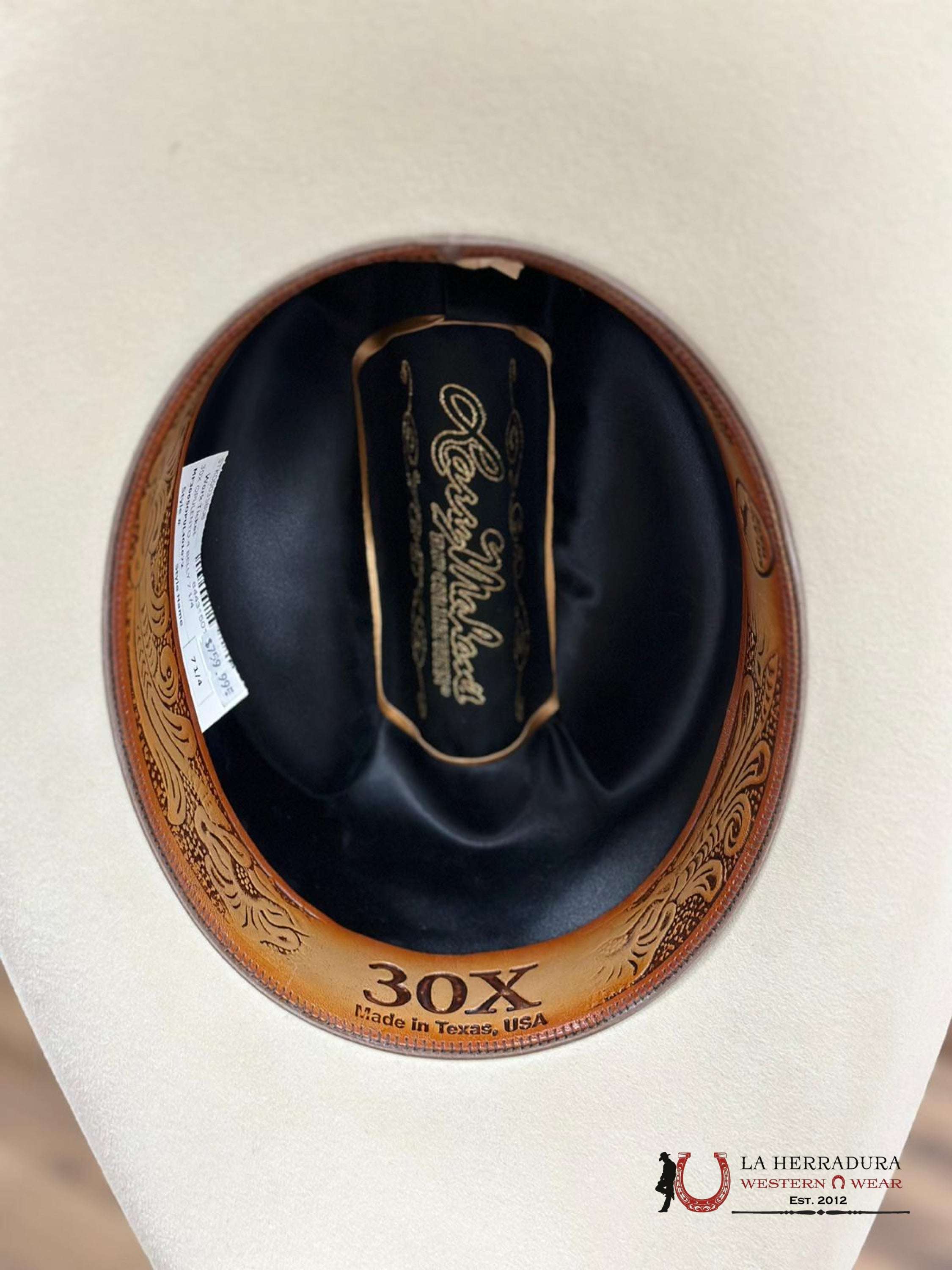 Larry Mahan´s 30X Blanco Opulento Cowboy Hat Tejana