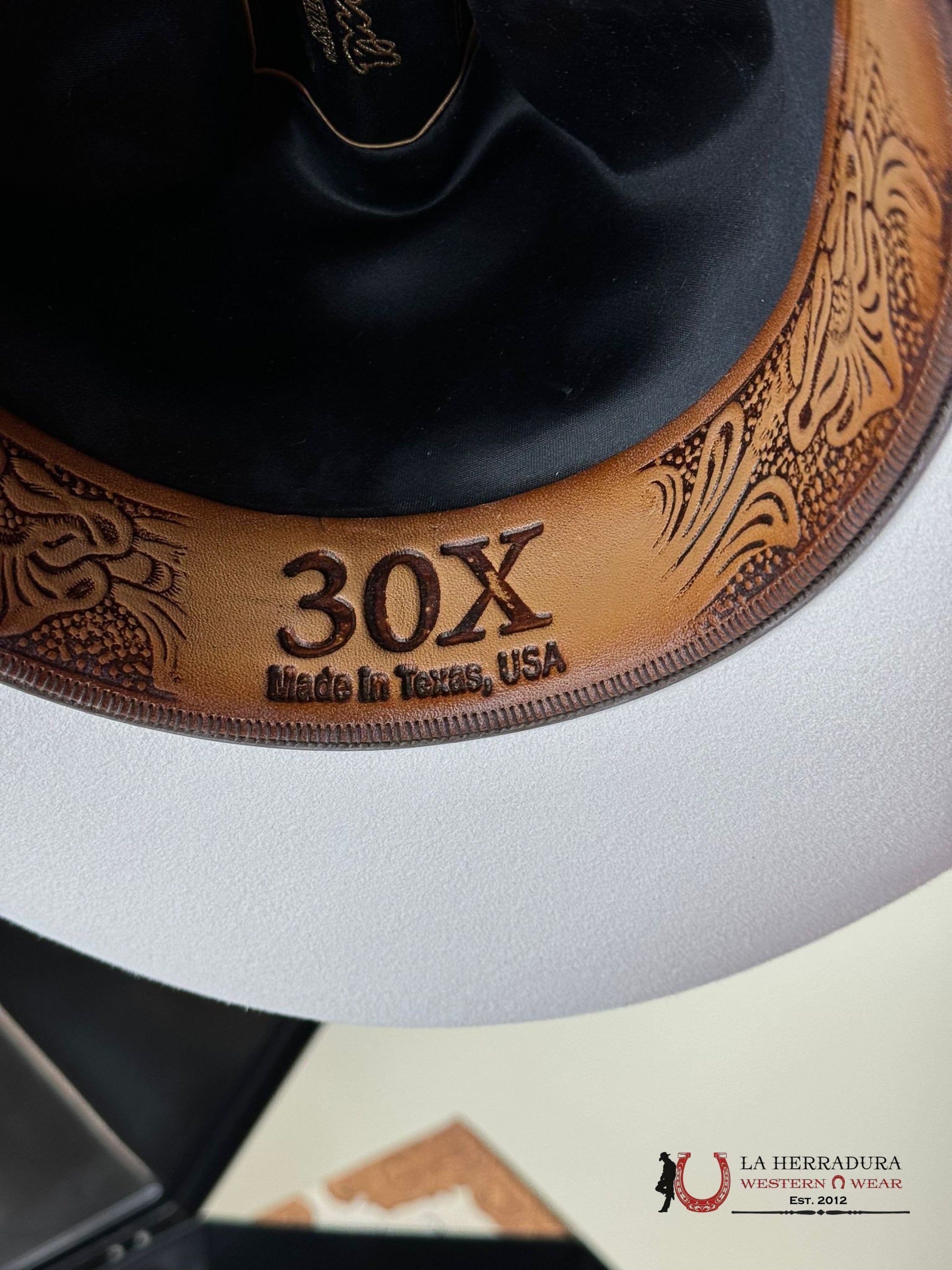 Larry Mahan´s 30X Blanco Opulento Cowboy Hat Tejana