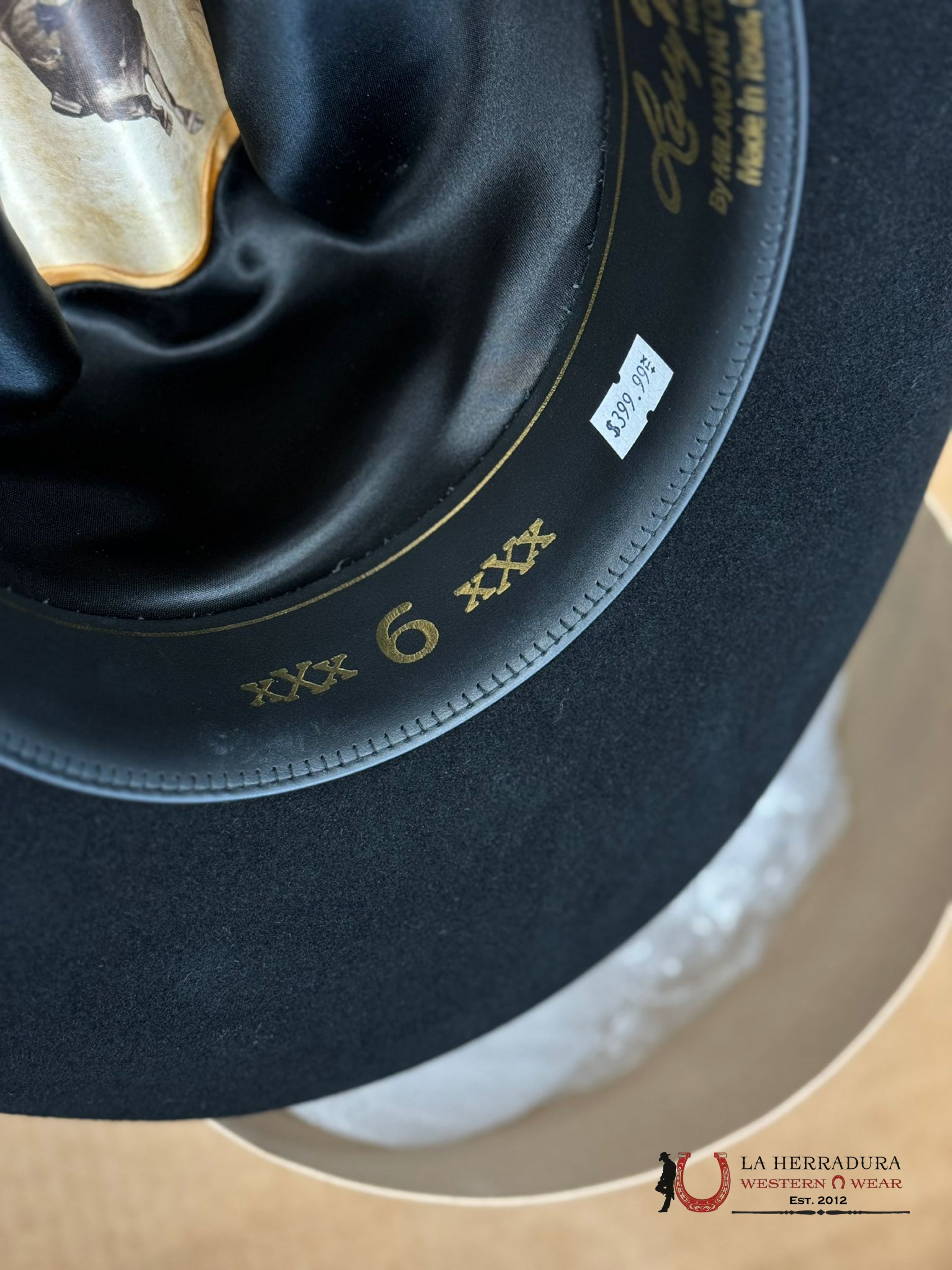 Larry Mahan´s 6X Real Black Coyboy Hats Tejana