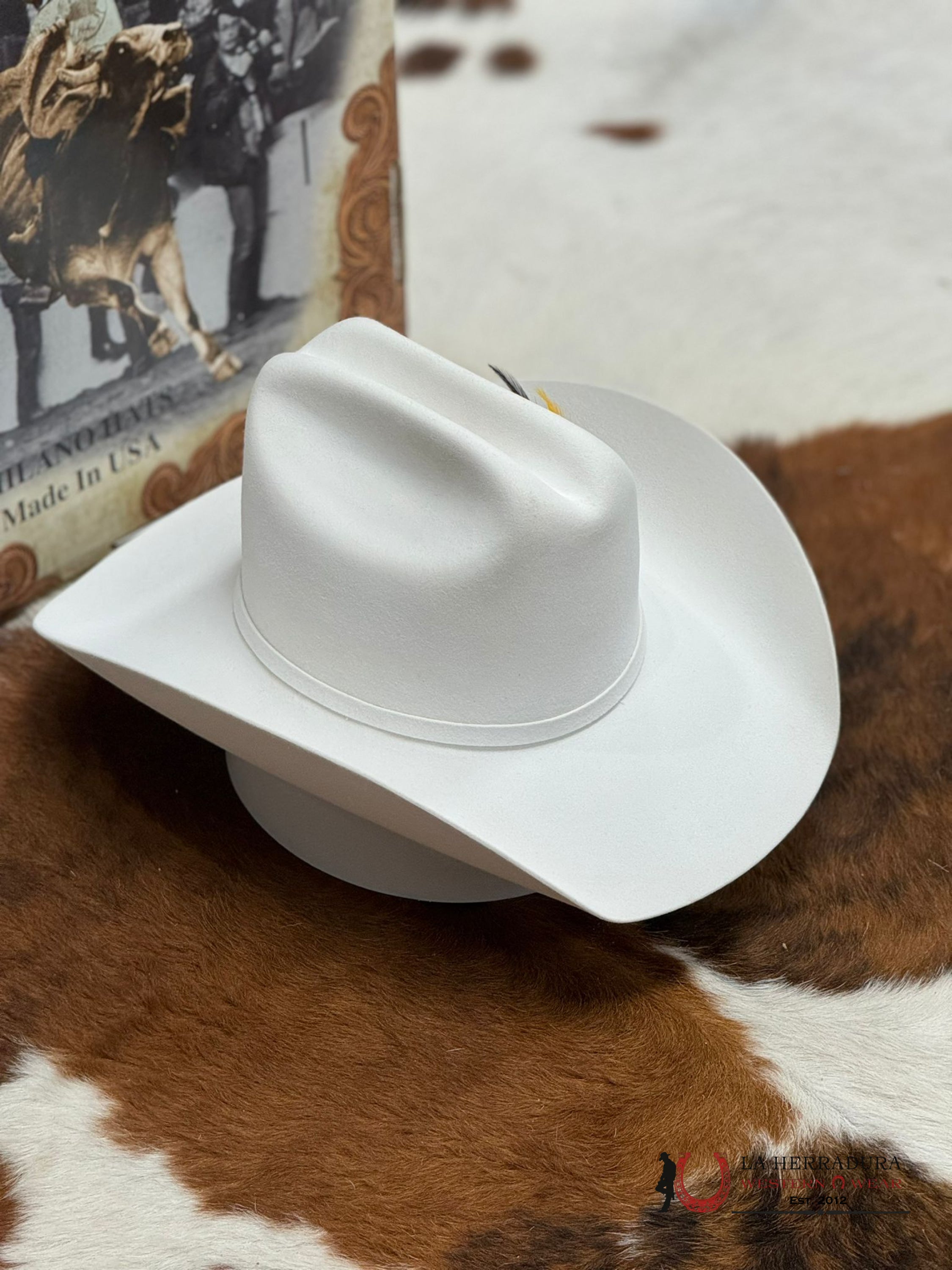 Larry Mahan´s 6X Real White Coyboy Hats Tejana