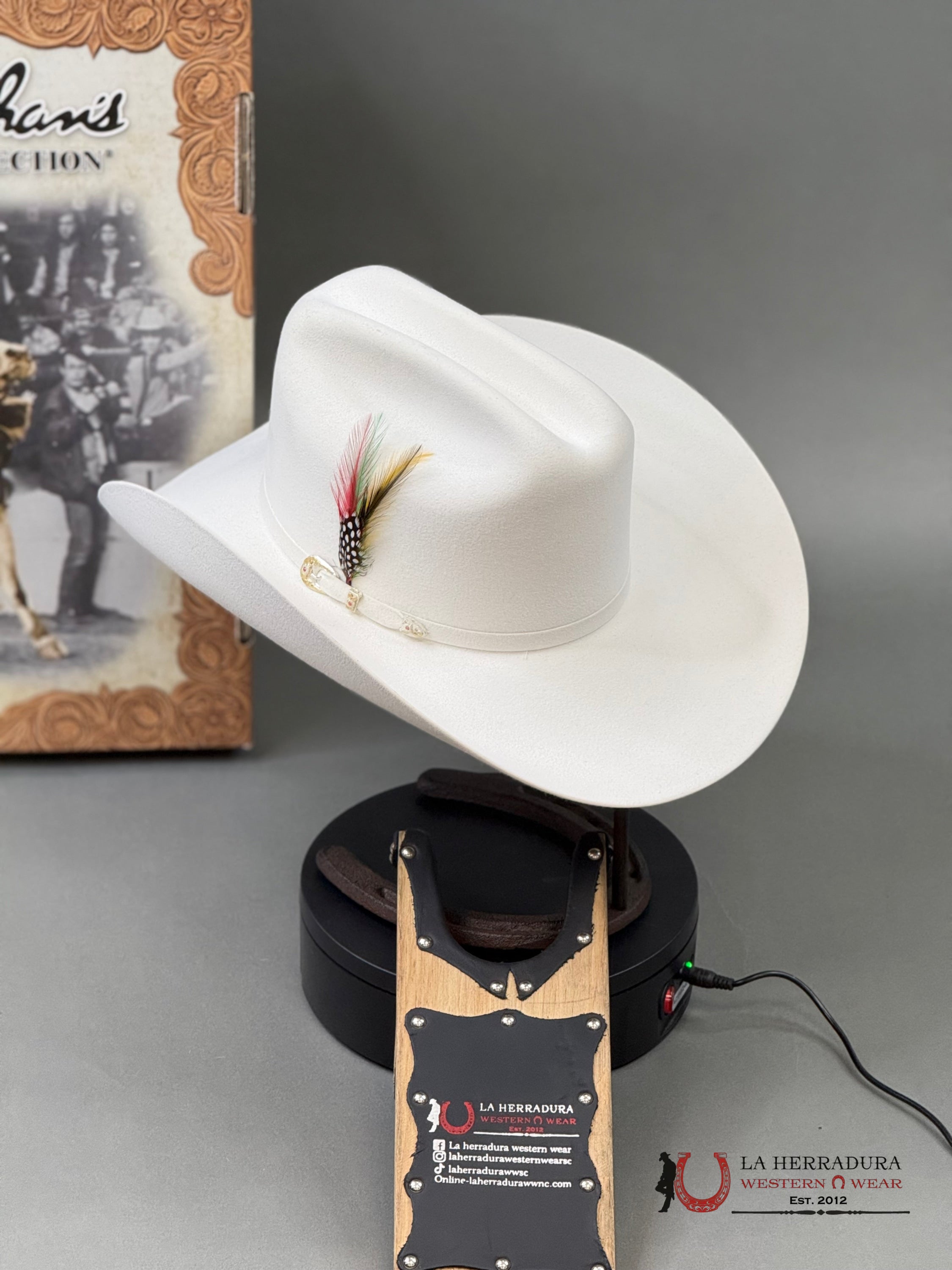 Larry Mahan´s 6X Real White Coyboy Hats Tejana