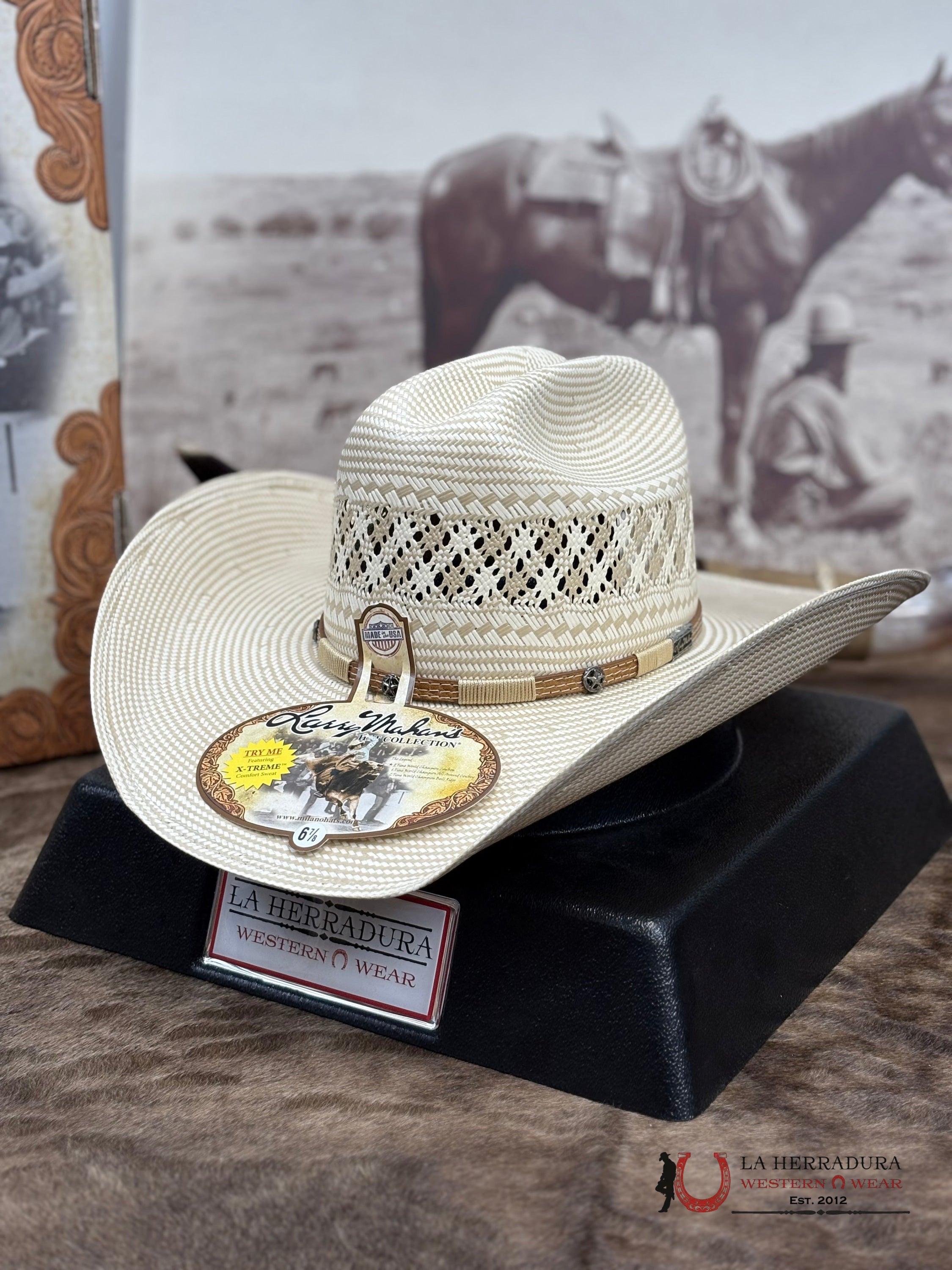 Larry Mahan’s Straw Hats Malboro Style 10x Ivory TEJANA