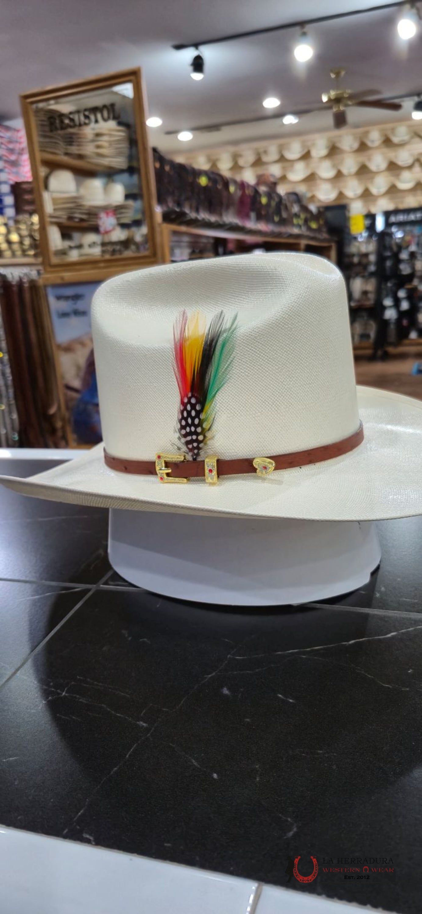 Larry Mahan’s Straw Hats Corona Cognac Sinaloa Style 30X Copa alta TEJANA