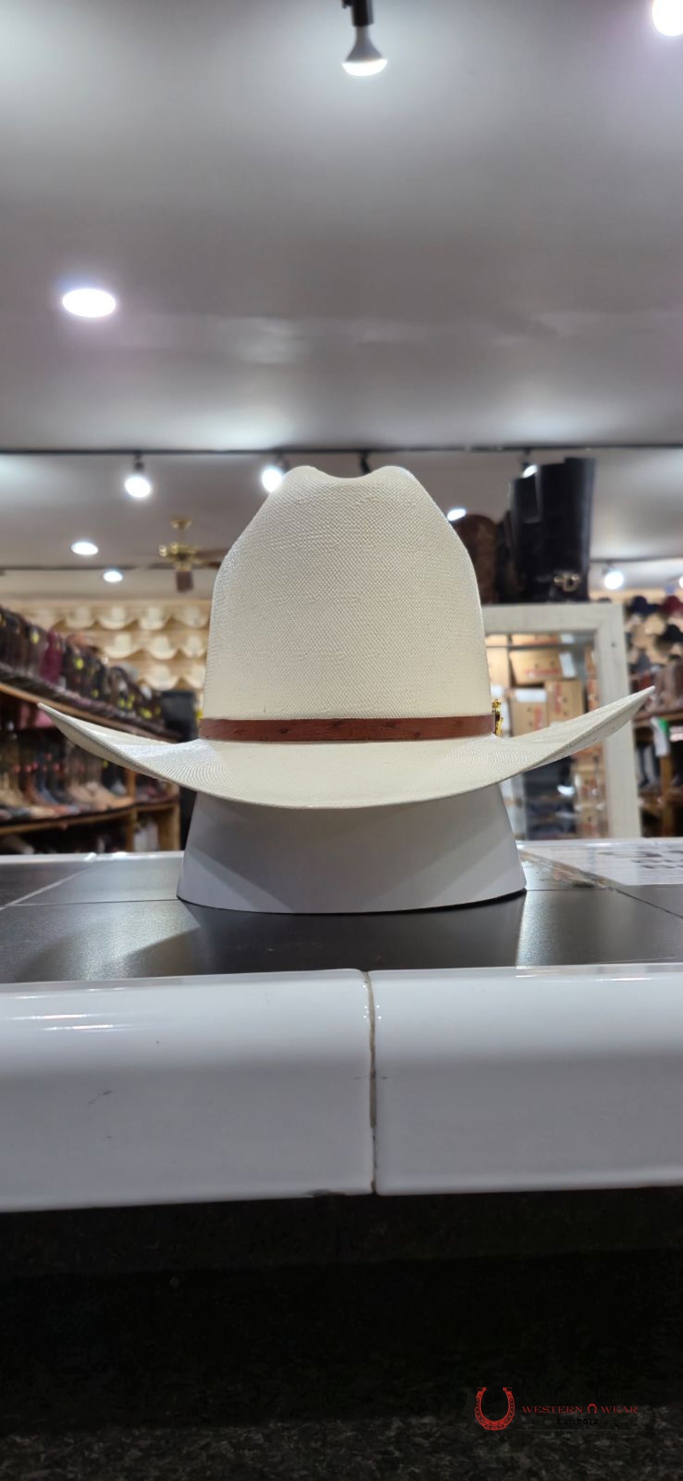 Larry Mahan’s Straw Hats Corona Cognac Sinaloa Style 30X Copa alta TEJANA