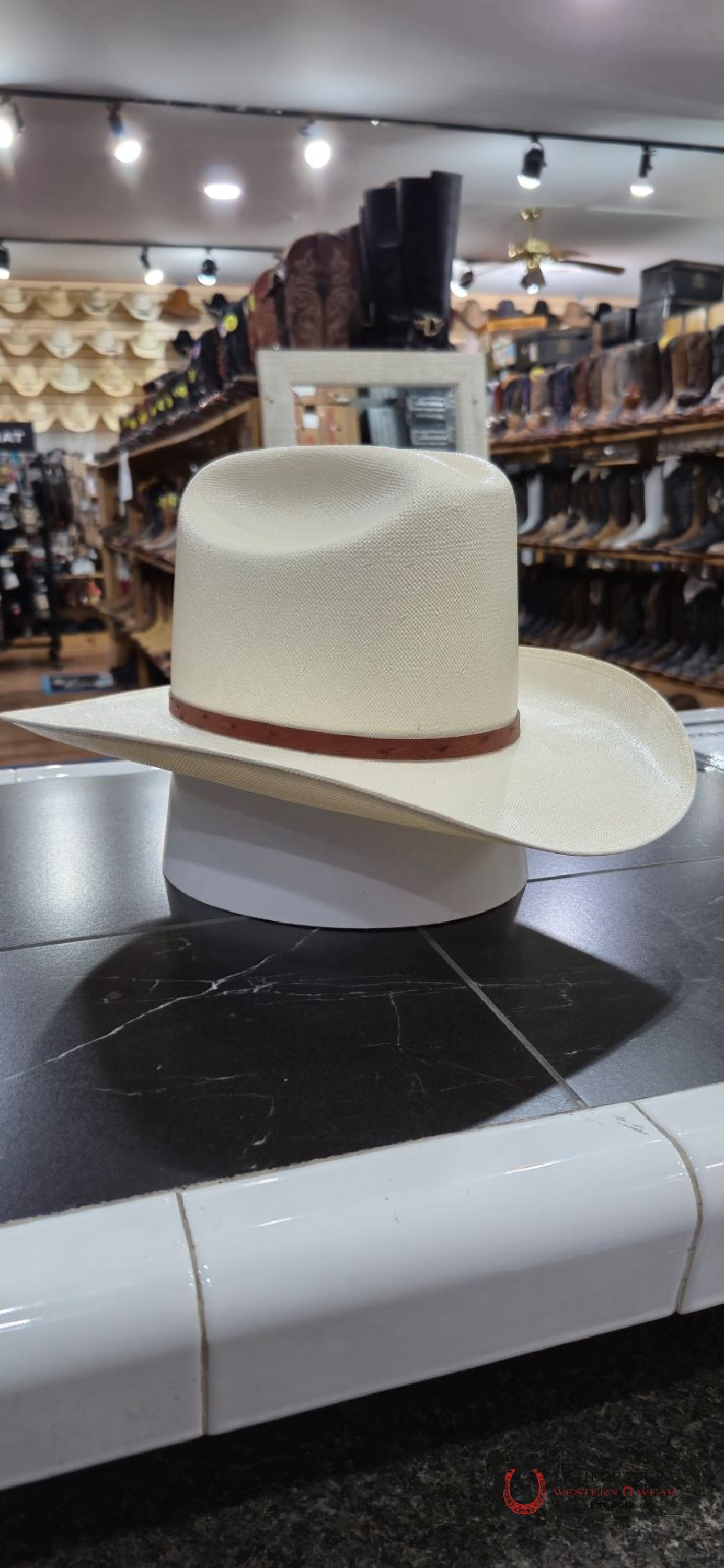 Larry Mahan’s Straw Hats Corona Cognac Sinaloa Style 30X Copa alta TEJANA