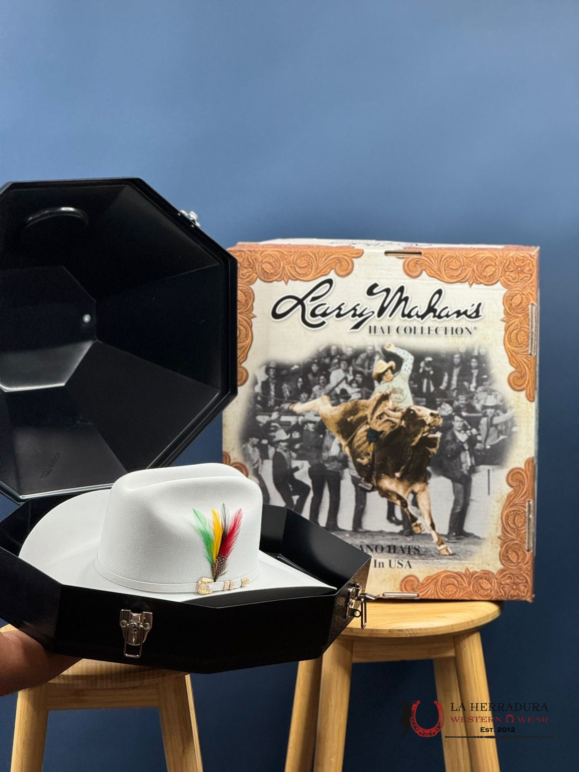 Larry Mahans 500X Superior Cowboy Felt Hat Platinum Tejana