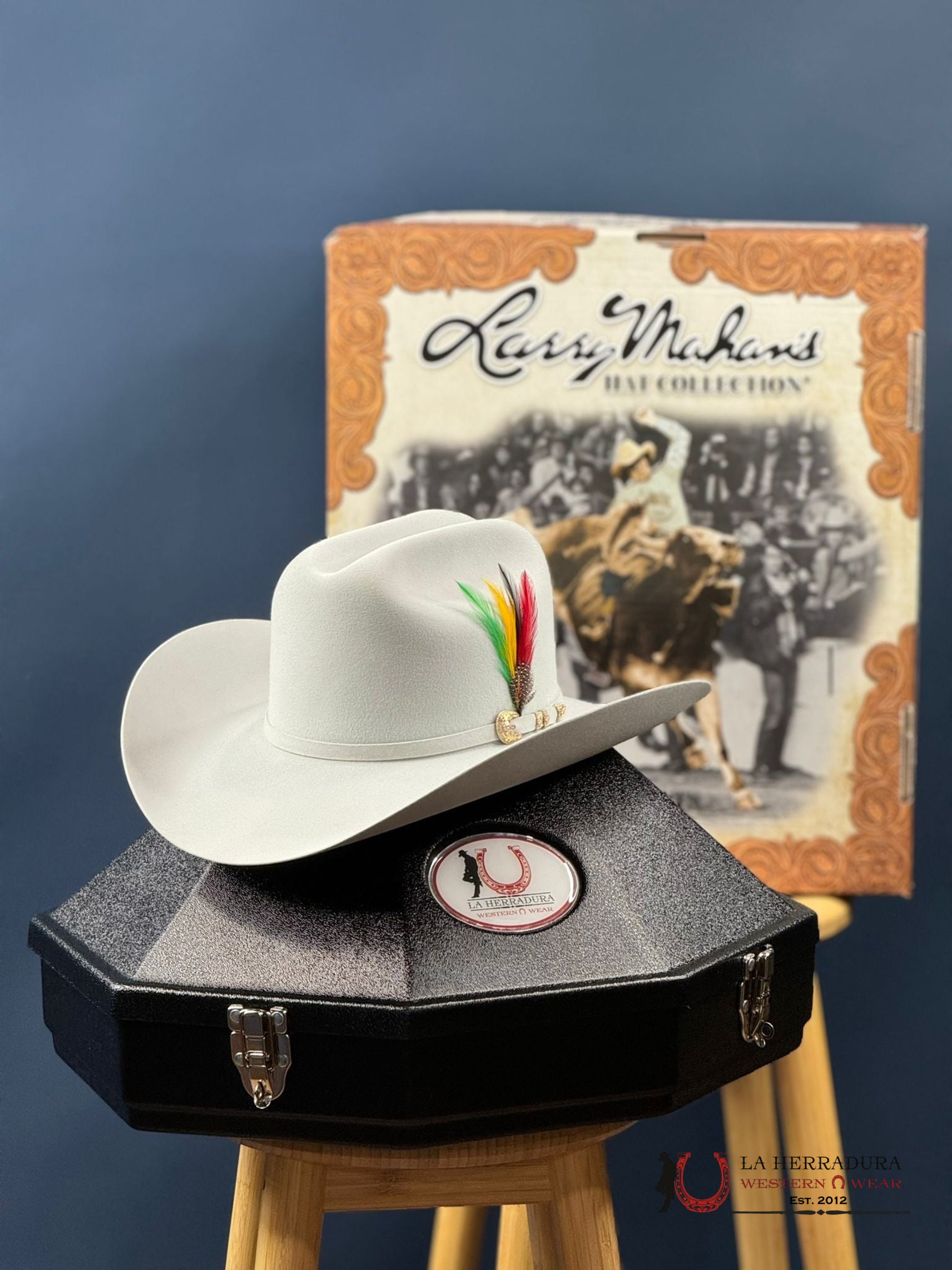 Larry Mahans 500X Superior Cowboy Felt Hat Platinum Tejana