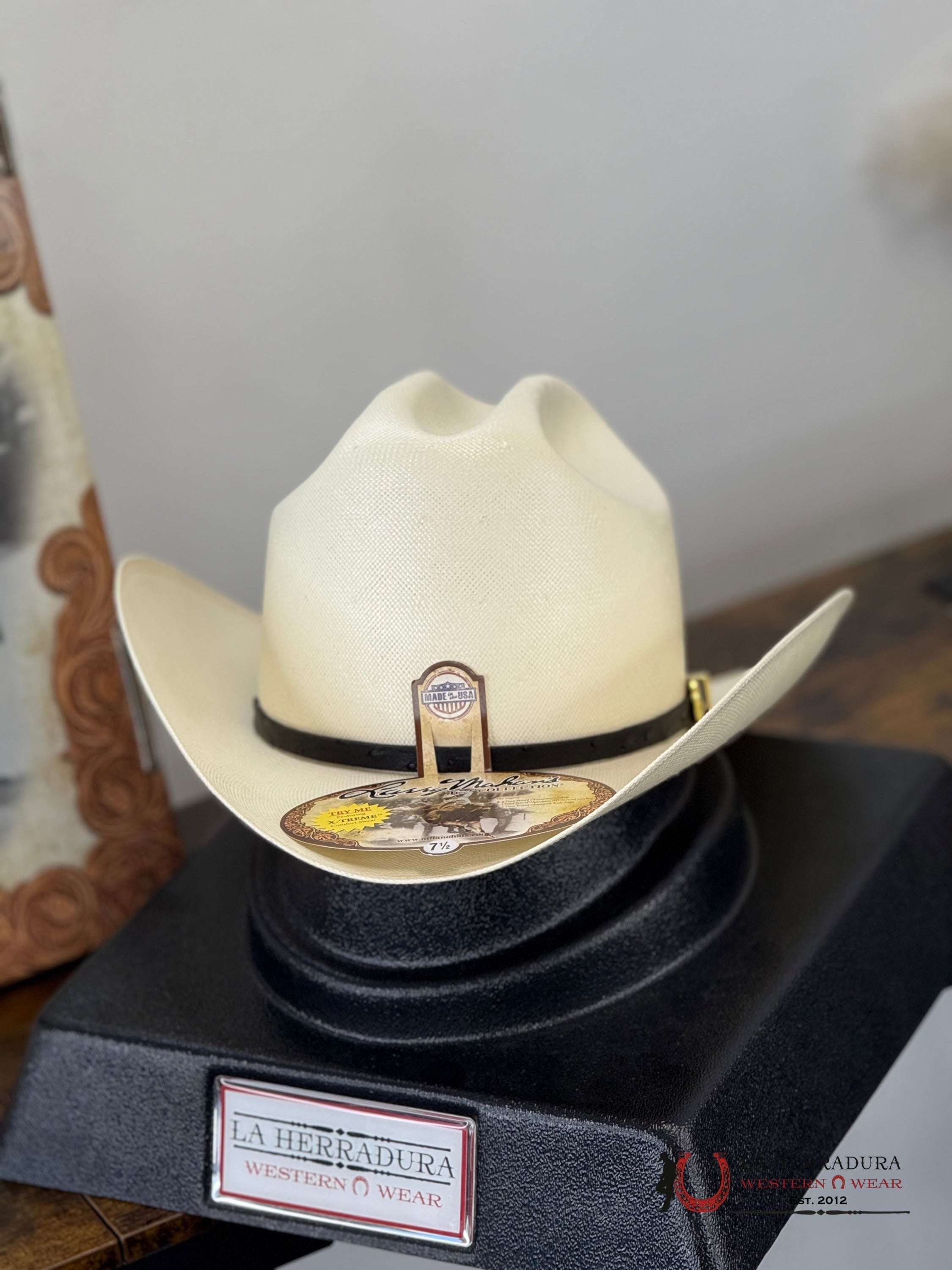 Larry Mahan’s Straw Hats Corona Back / Sinaloa Style 30X Copa alta TEJANA