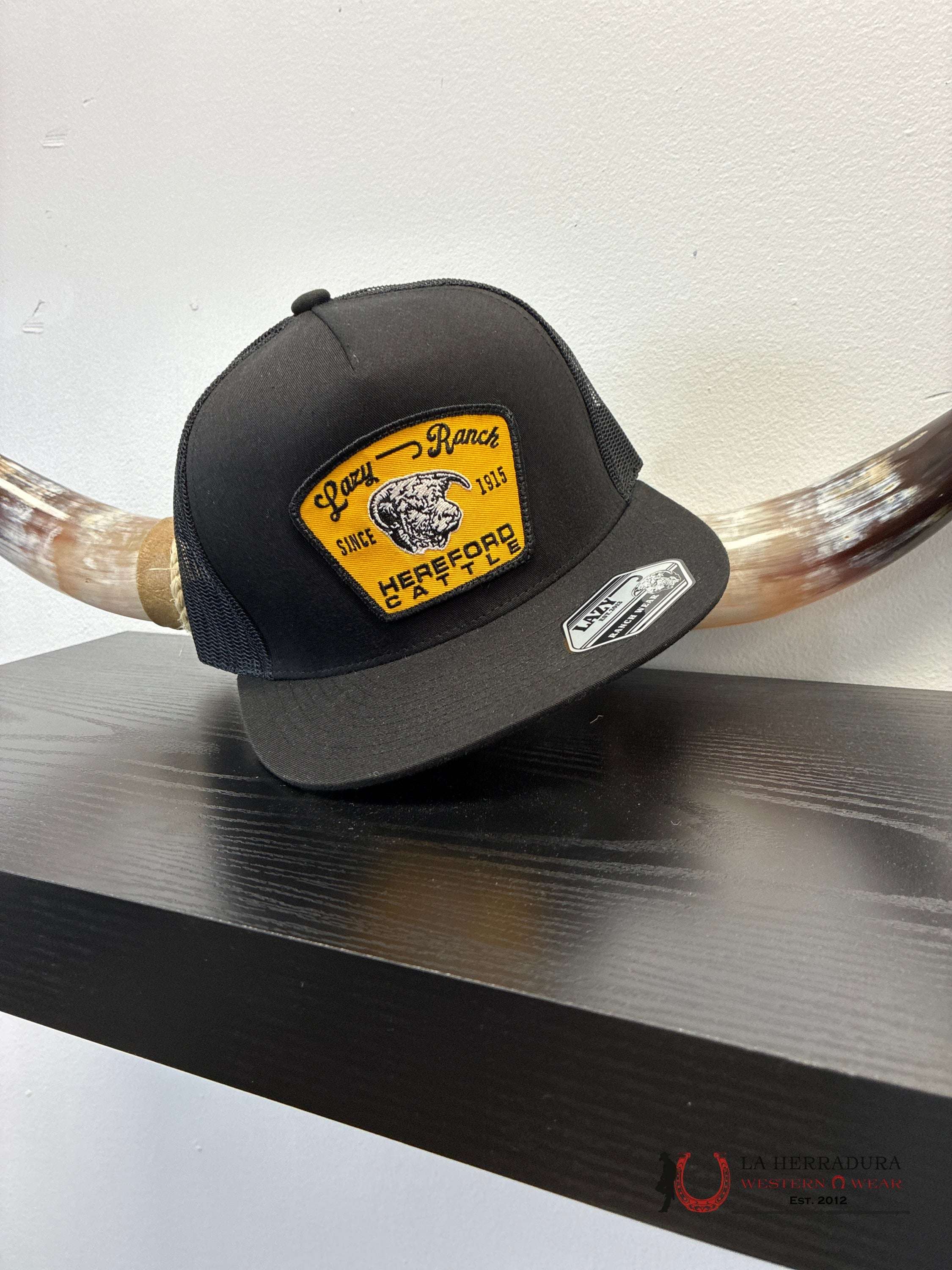 LAZY J CAPS BLACK AND YELLOW