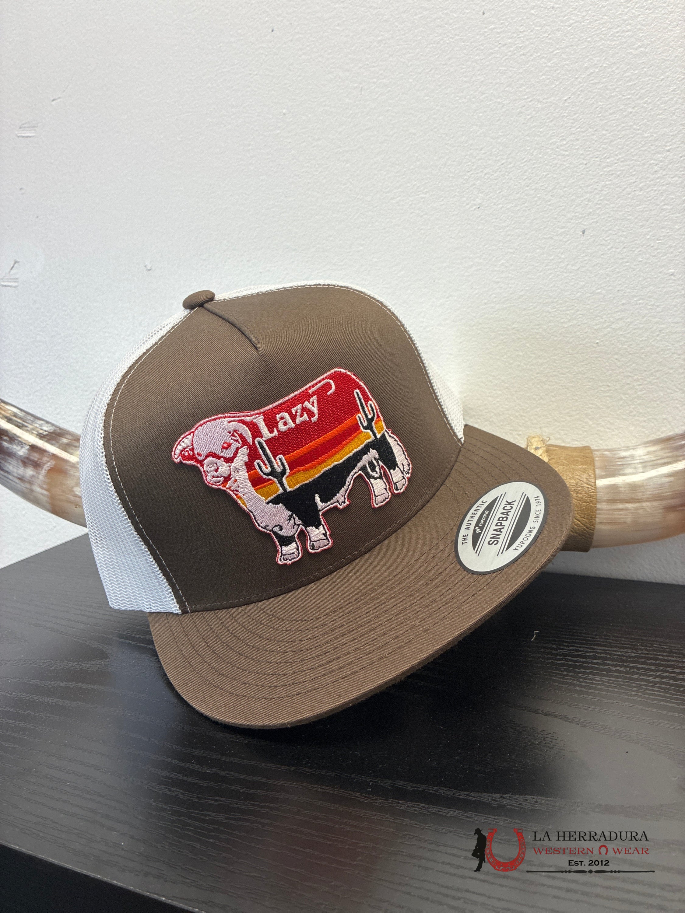 LAZY J CAPS BROWN AND BULLRED