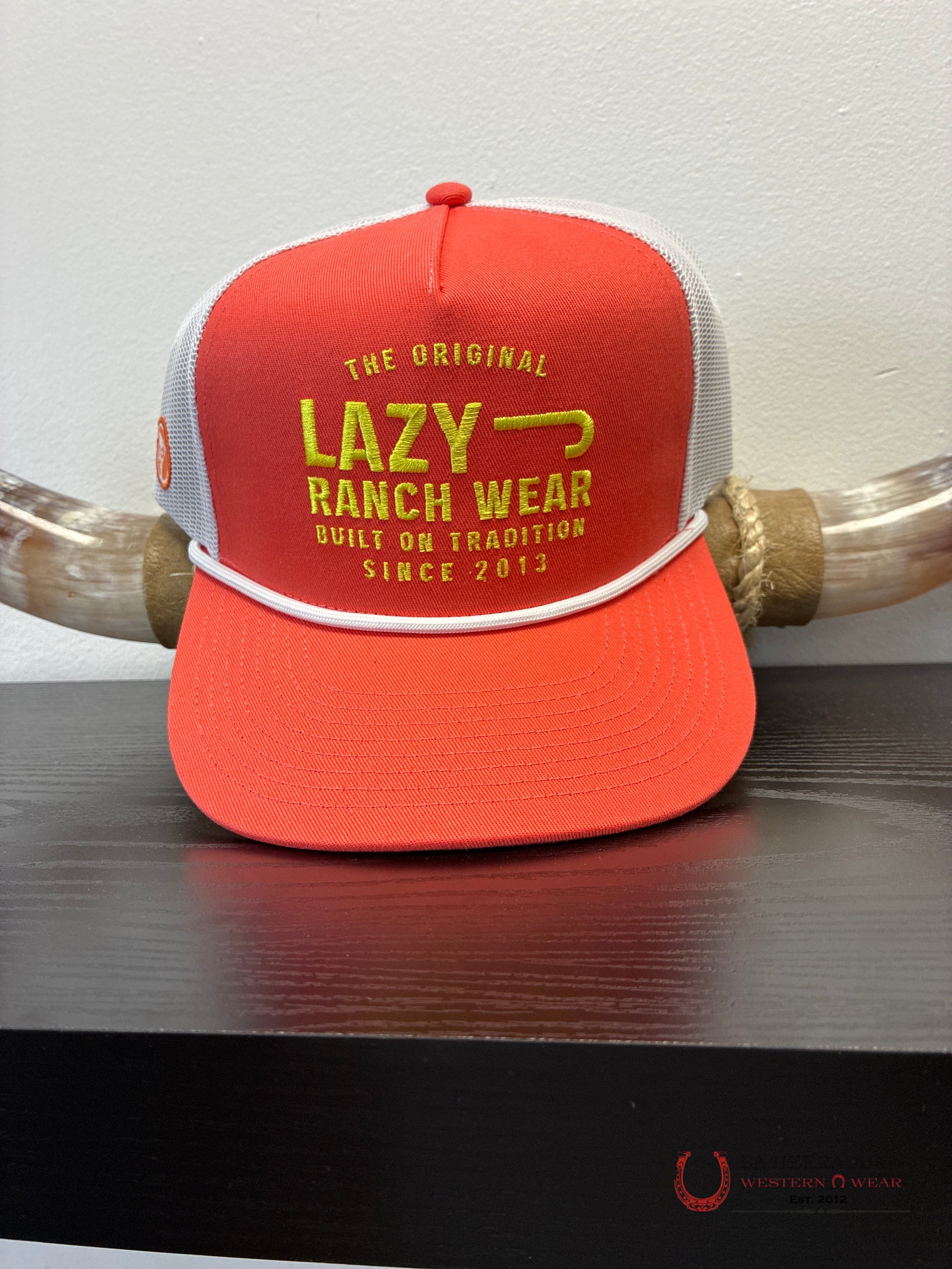 LAZY J CAPS CORAL /WHITE