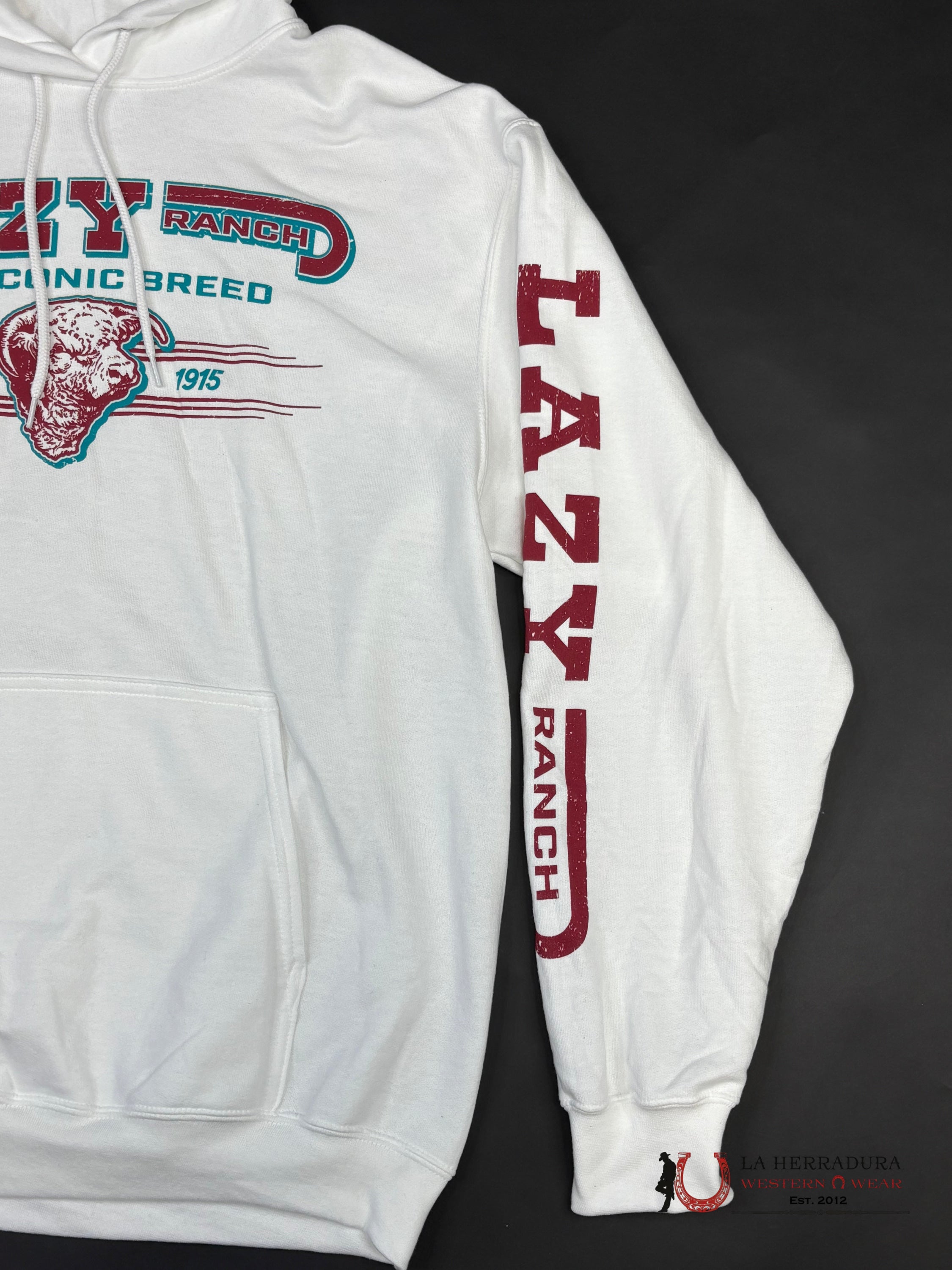 Lazy J Ranch White Hoodie Ropa Hombres