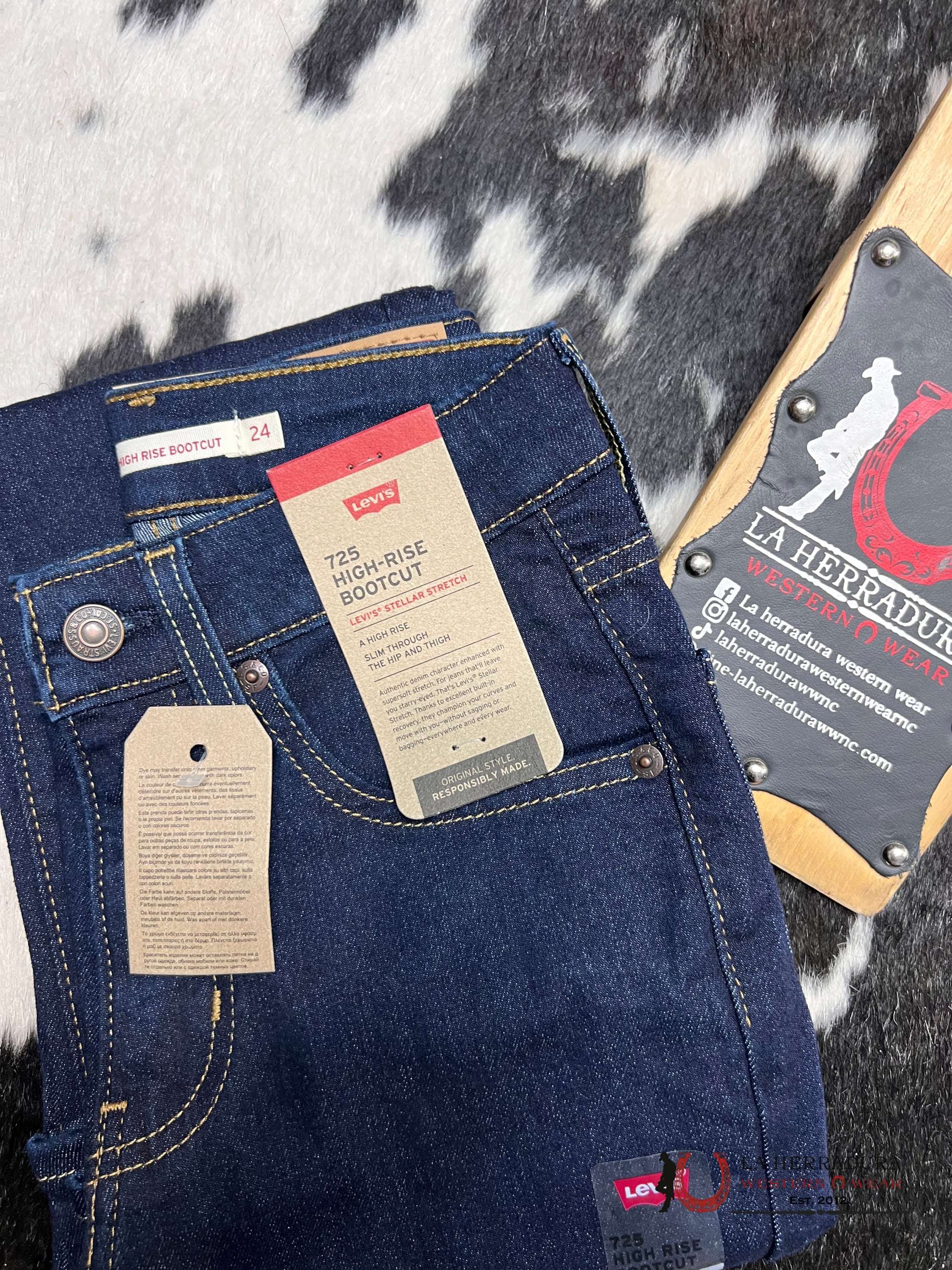 Levi’s 725 Stellar Stretch High-Rise Bootcut- Dark Wash Denim Ropa Mujeres