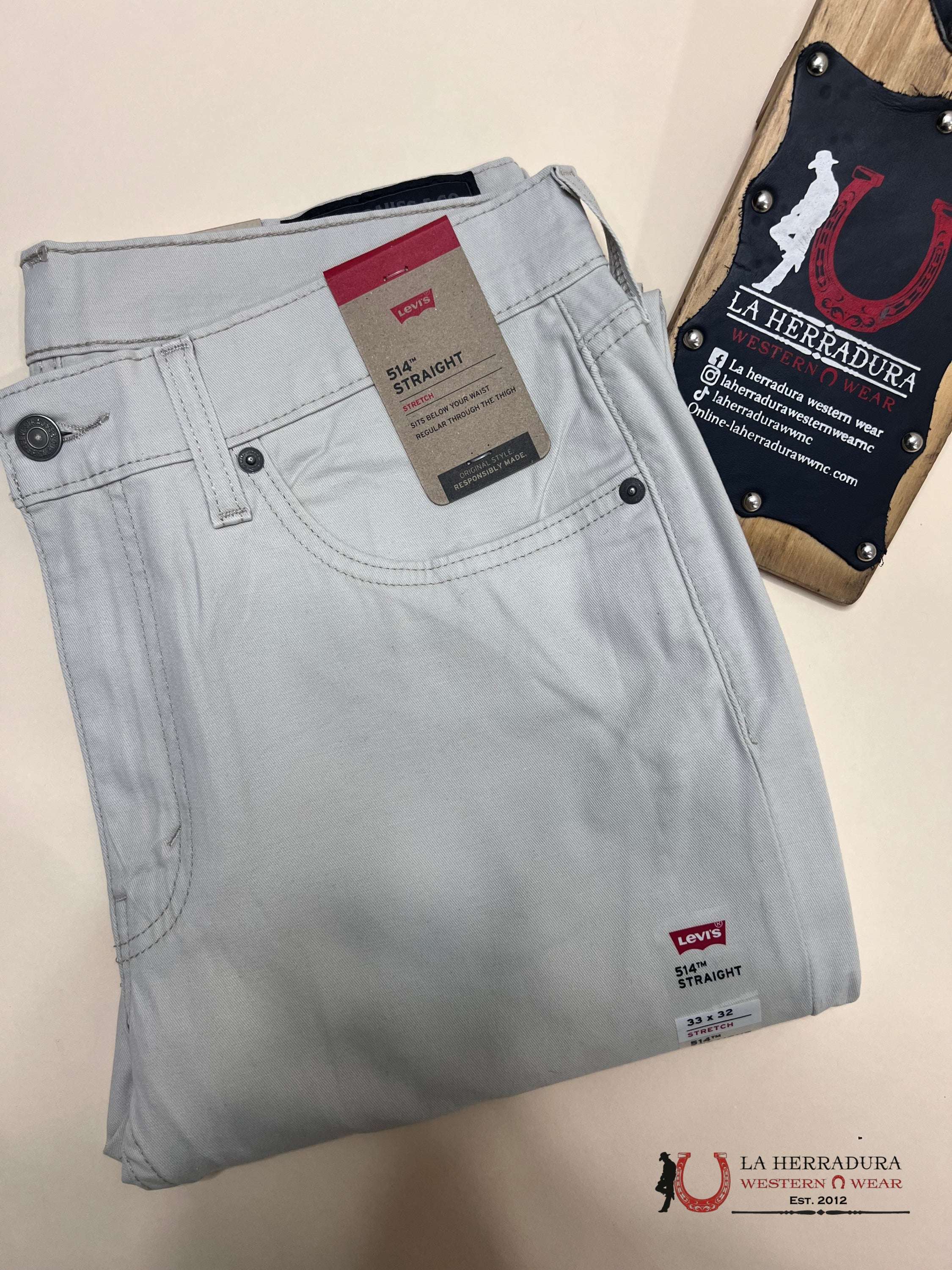 Levi’s 514 Straight Stretch Jean- Offwhite Ropa Hombres