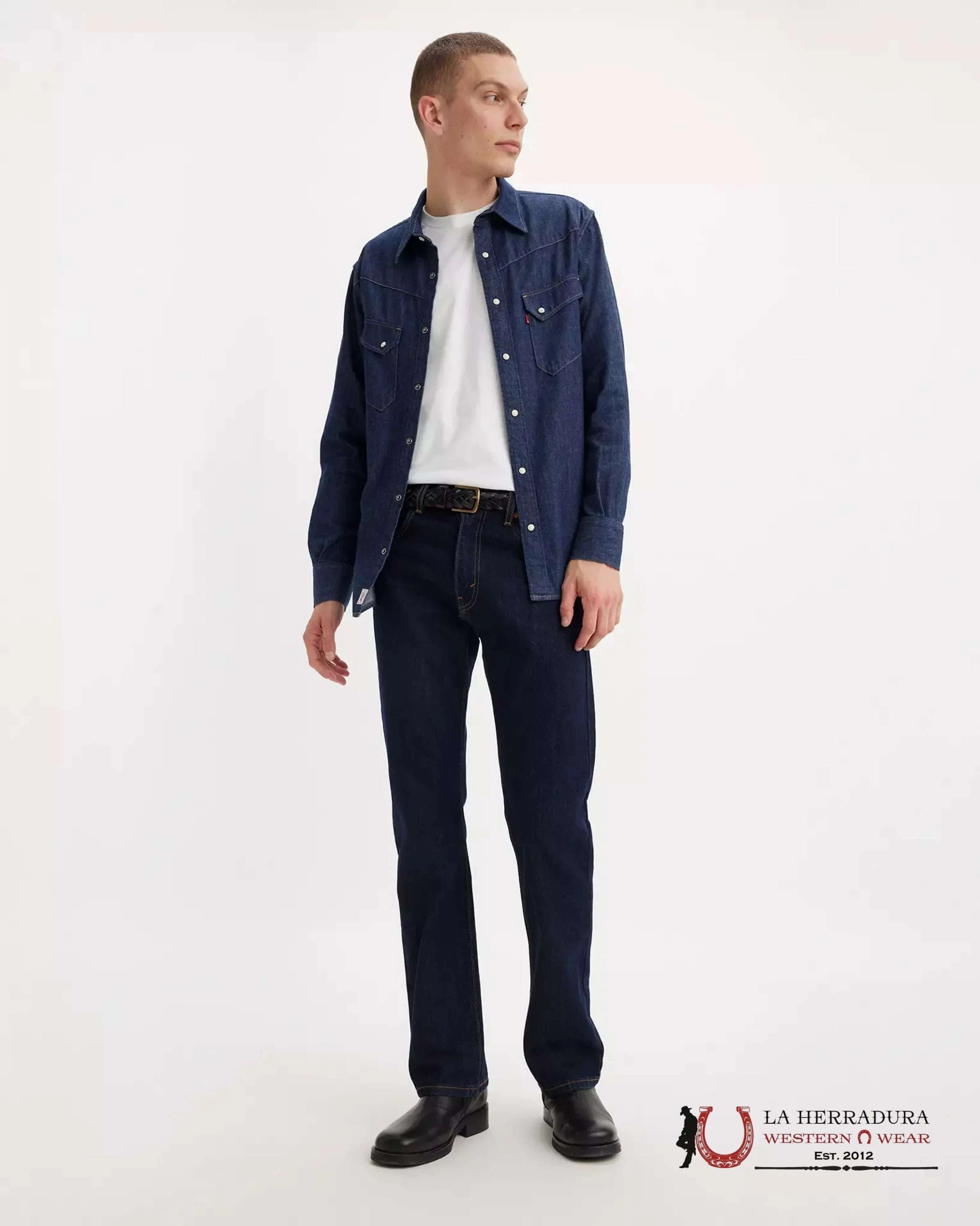 LEVI’S MEN’S 517 BOOTCUT DARK DENIM JEANS ROPA HOMBRES