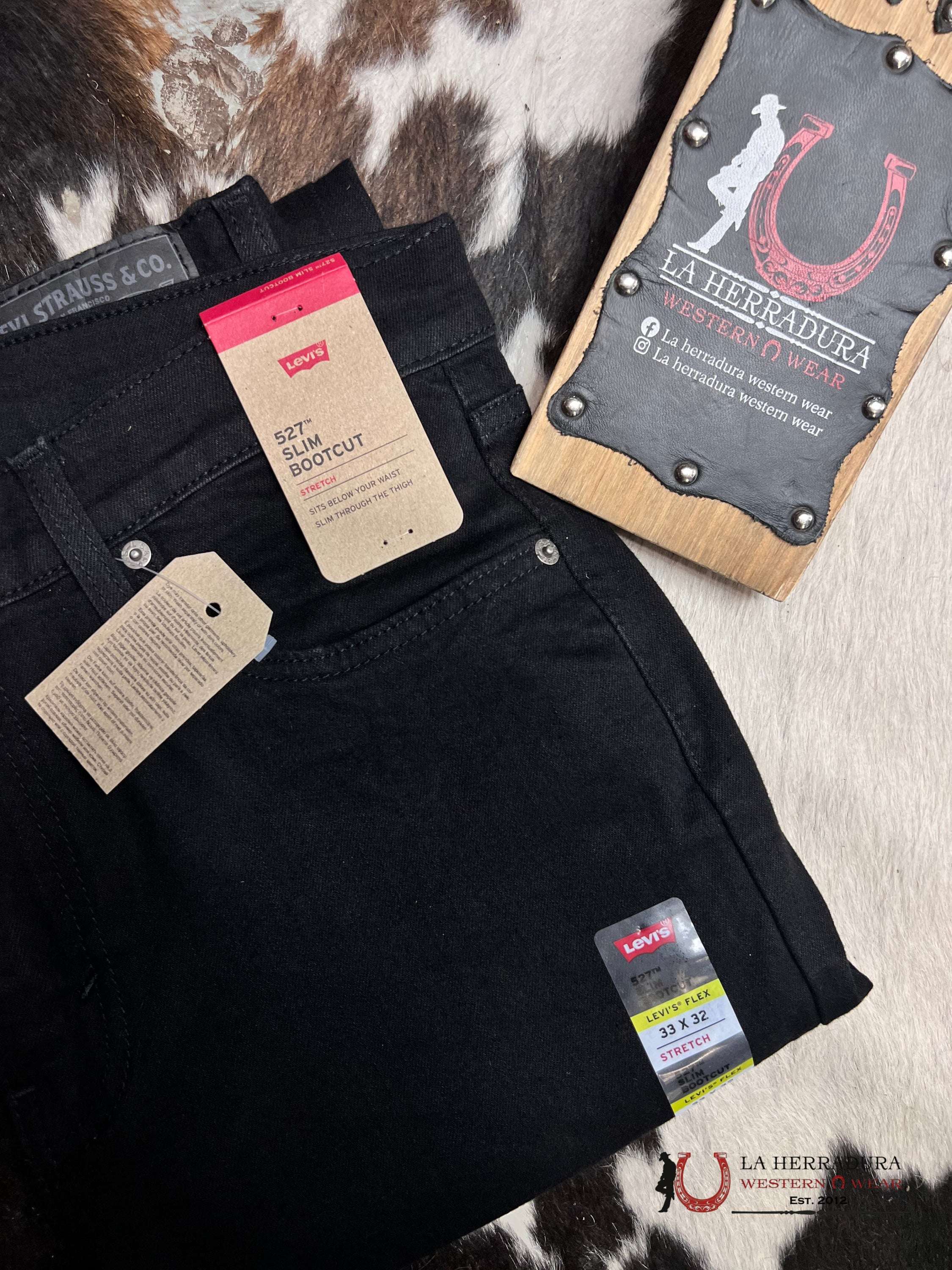 Levi’s 527 Stretch Slim Bootcut Jeans- Black Ropa Hombres