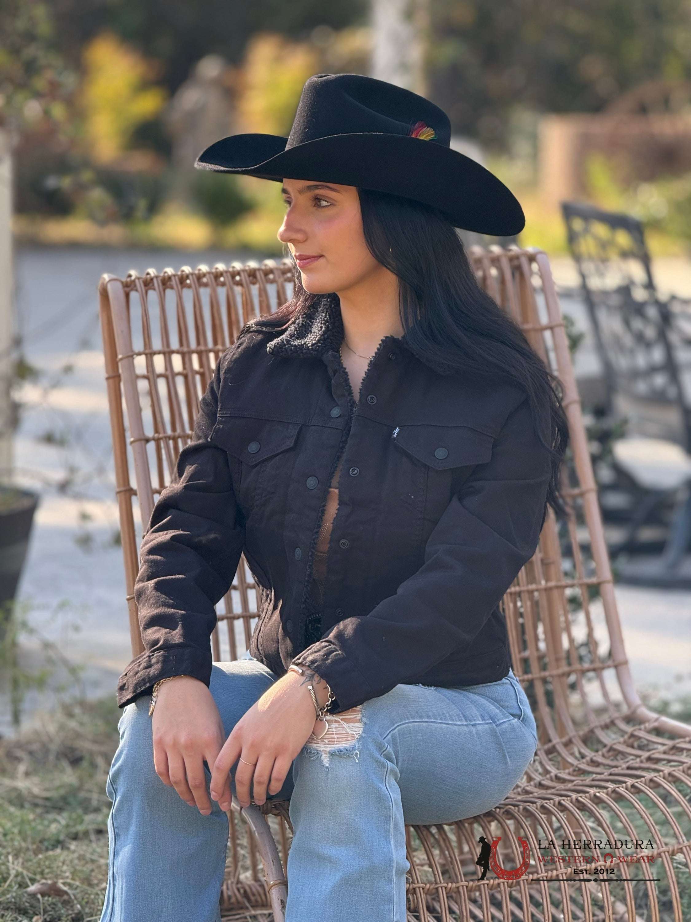 Levi’s Original Sherpa Trucker Black Jacket Ladies Ropa Mujeres