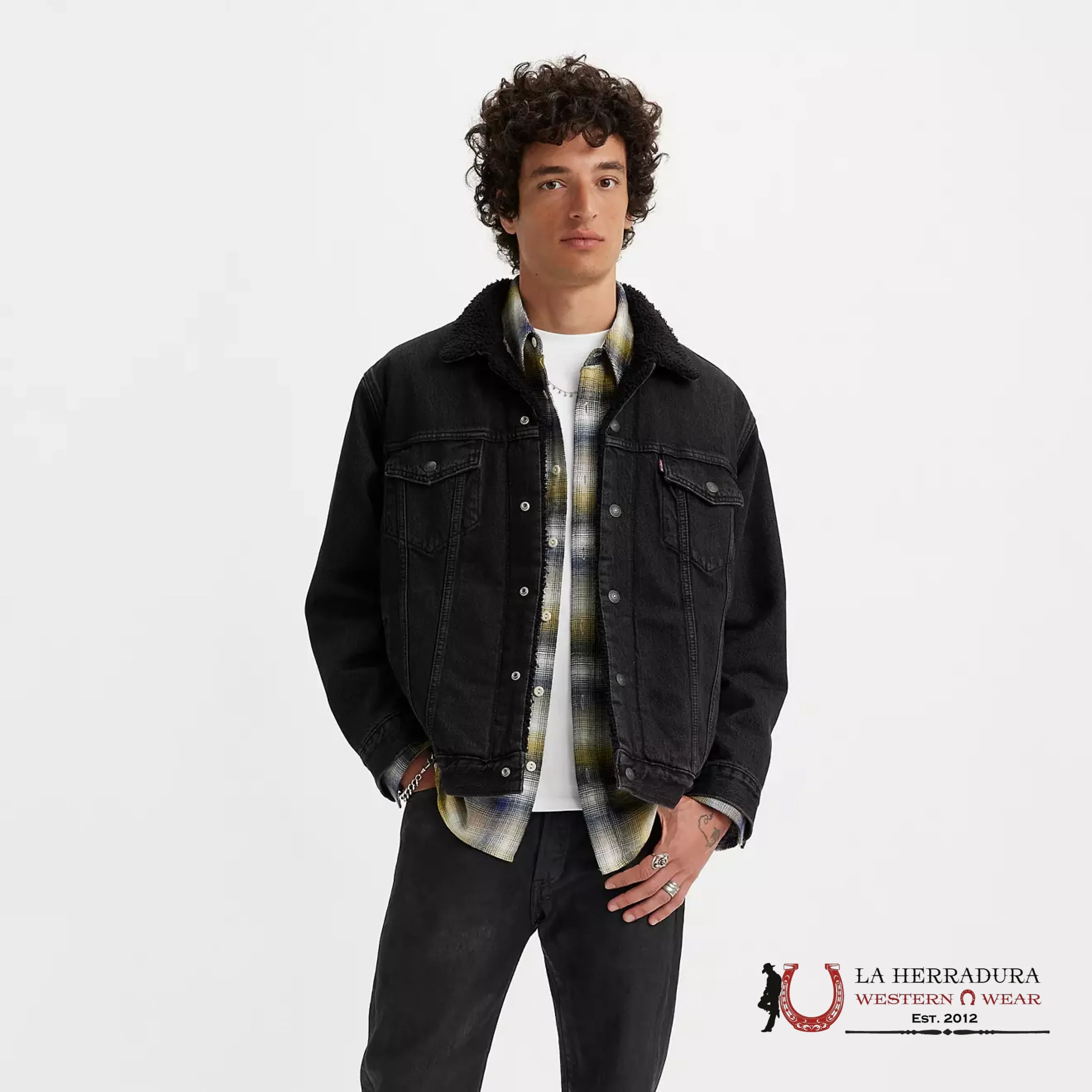 Levi´s Type Iii Sherpa Black Trucker Jacket Ropa Hombres