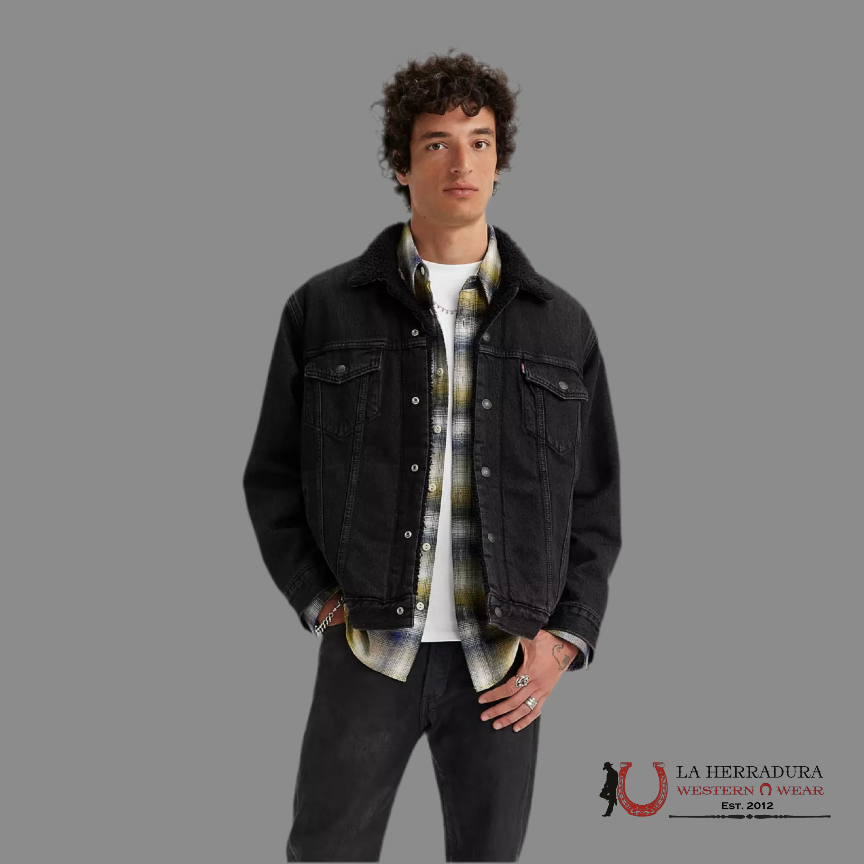 Levi´s Type Iii Sherpa Black Trucker Jacket Ropa Hombres