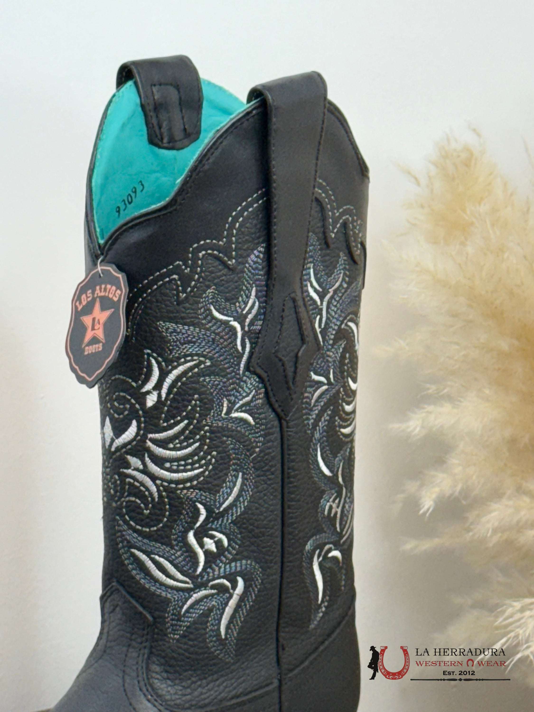 LOS ALTOS GRISLY BLACK WIDE SQUARE TOE 3222705N BOTAS MUJERES