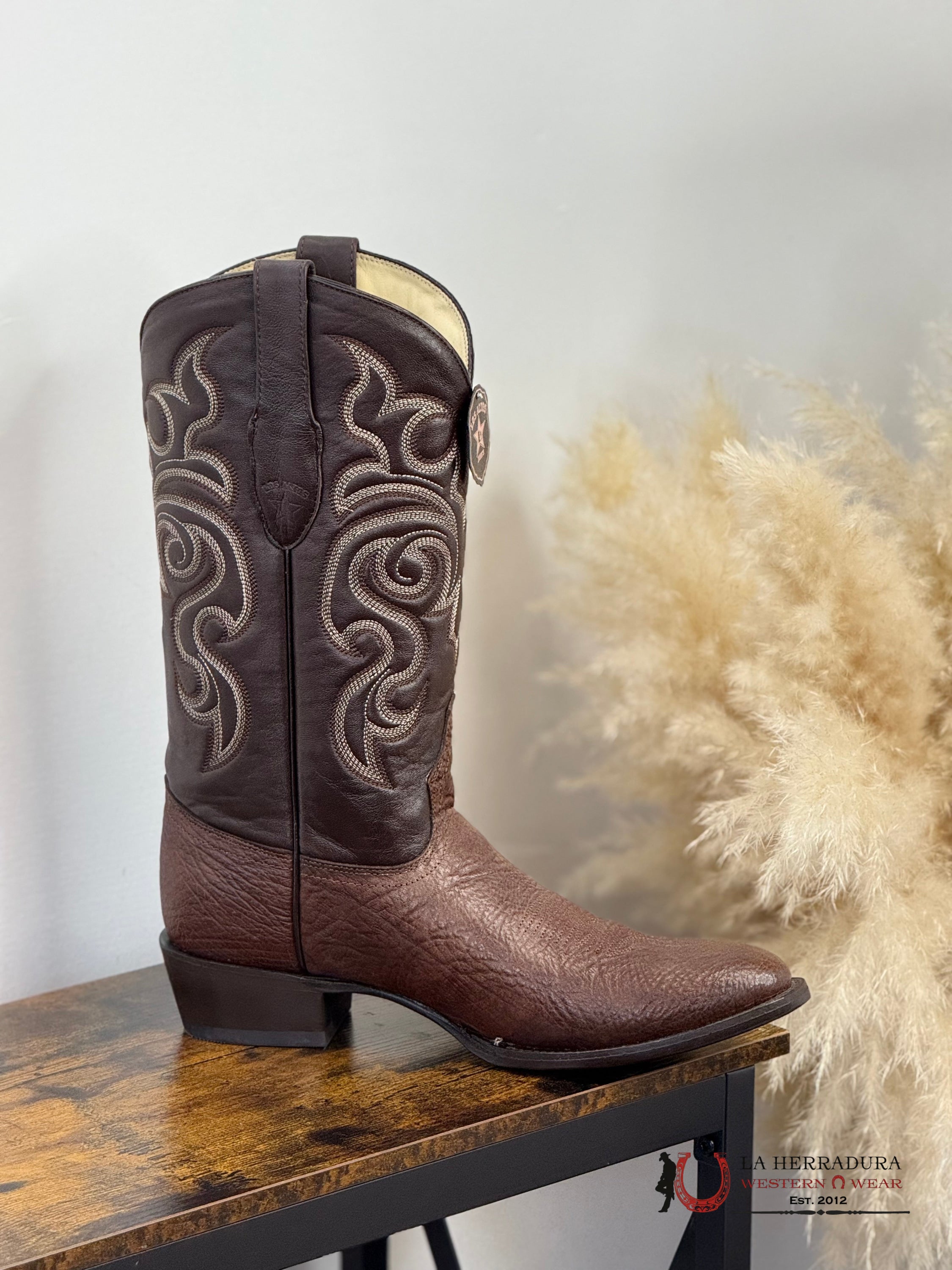 LOS ALTOS ROUND TOE BULL SHOULDER BROWN -653107 BOTAS HOMBRES