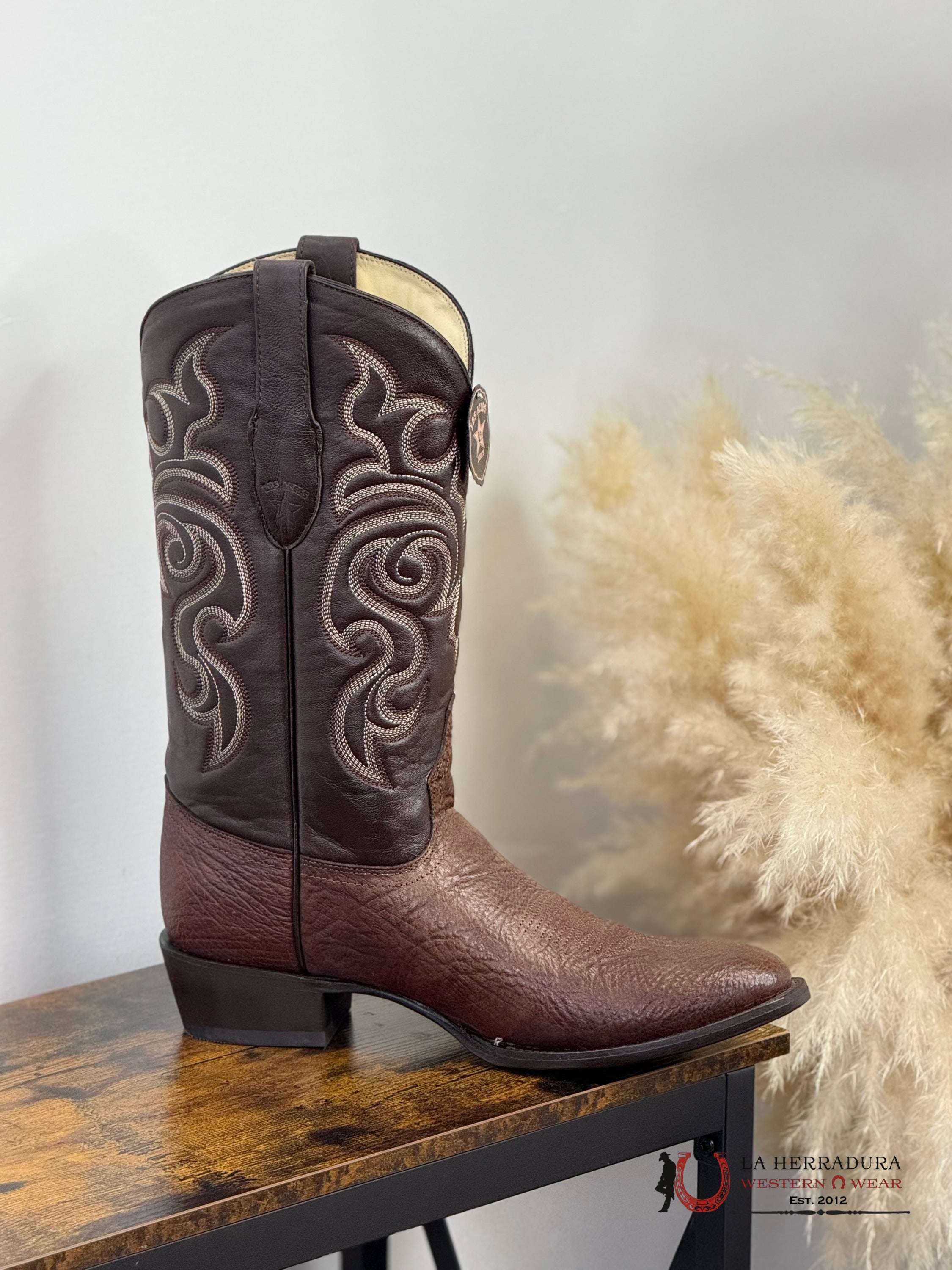 LOS ALTOS ROUND TOE BULL SHOULDER BROWN -653107 BOTAS HOMBRES