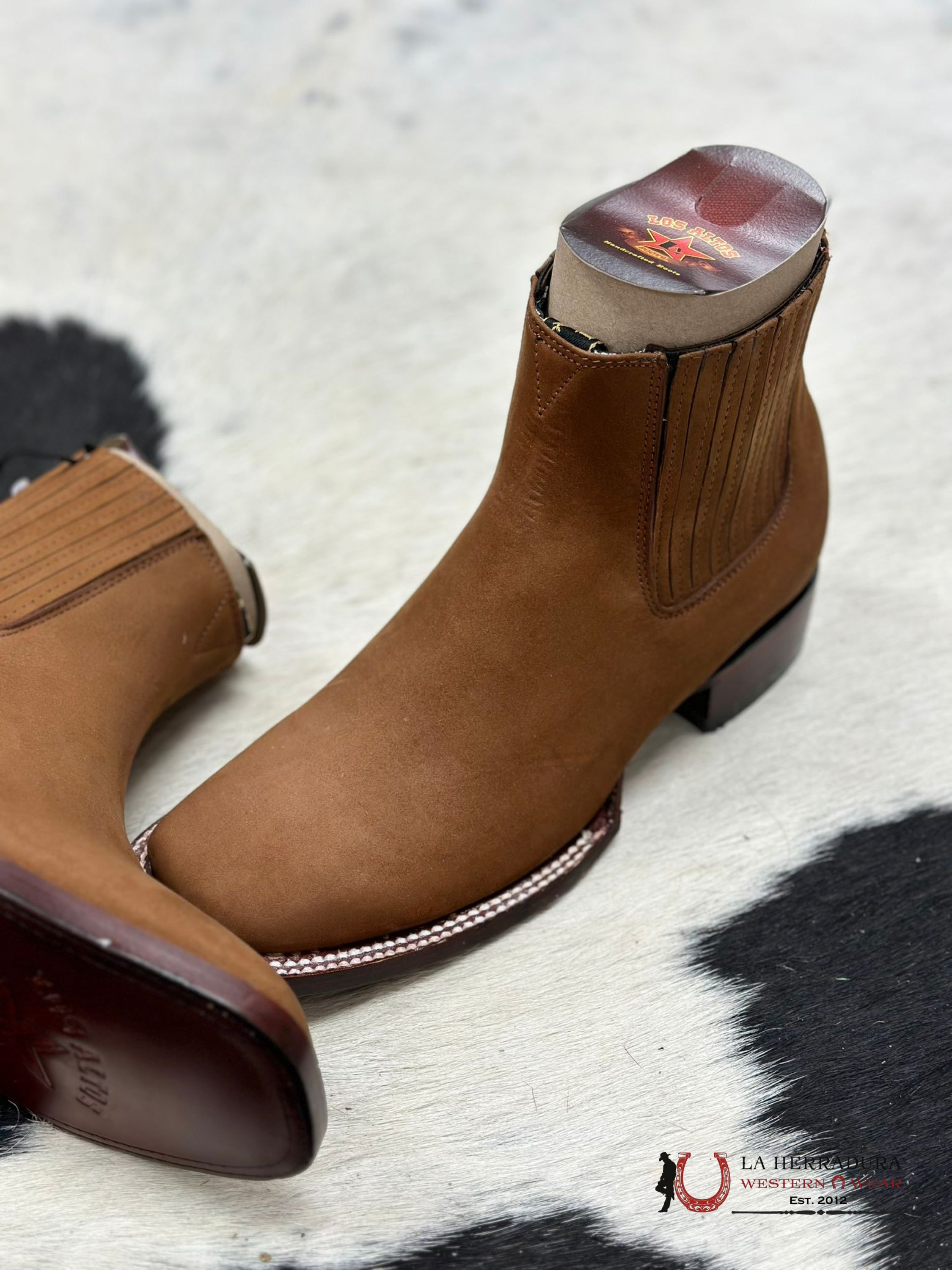 Los Altos Men’s Square Toe Botines Chedron Botas Hombres