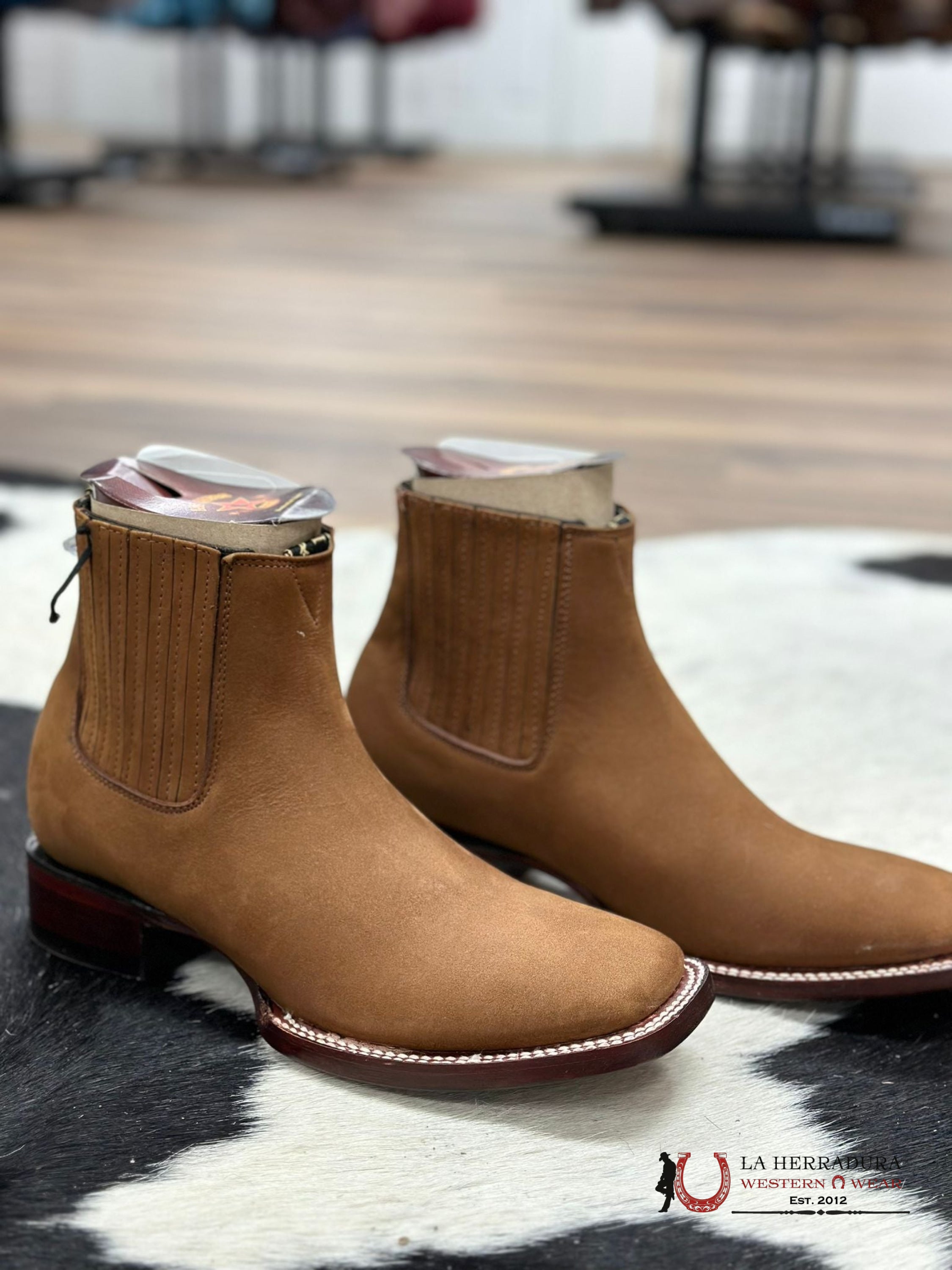 Los Altos Men’s Square Toe Botines Chedron Botas Hombres