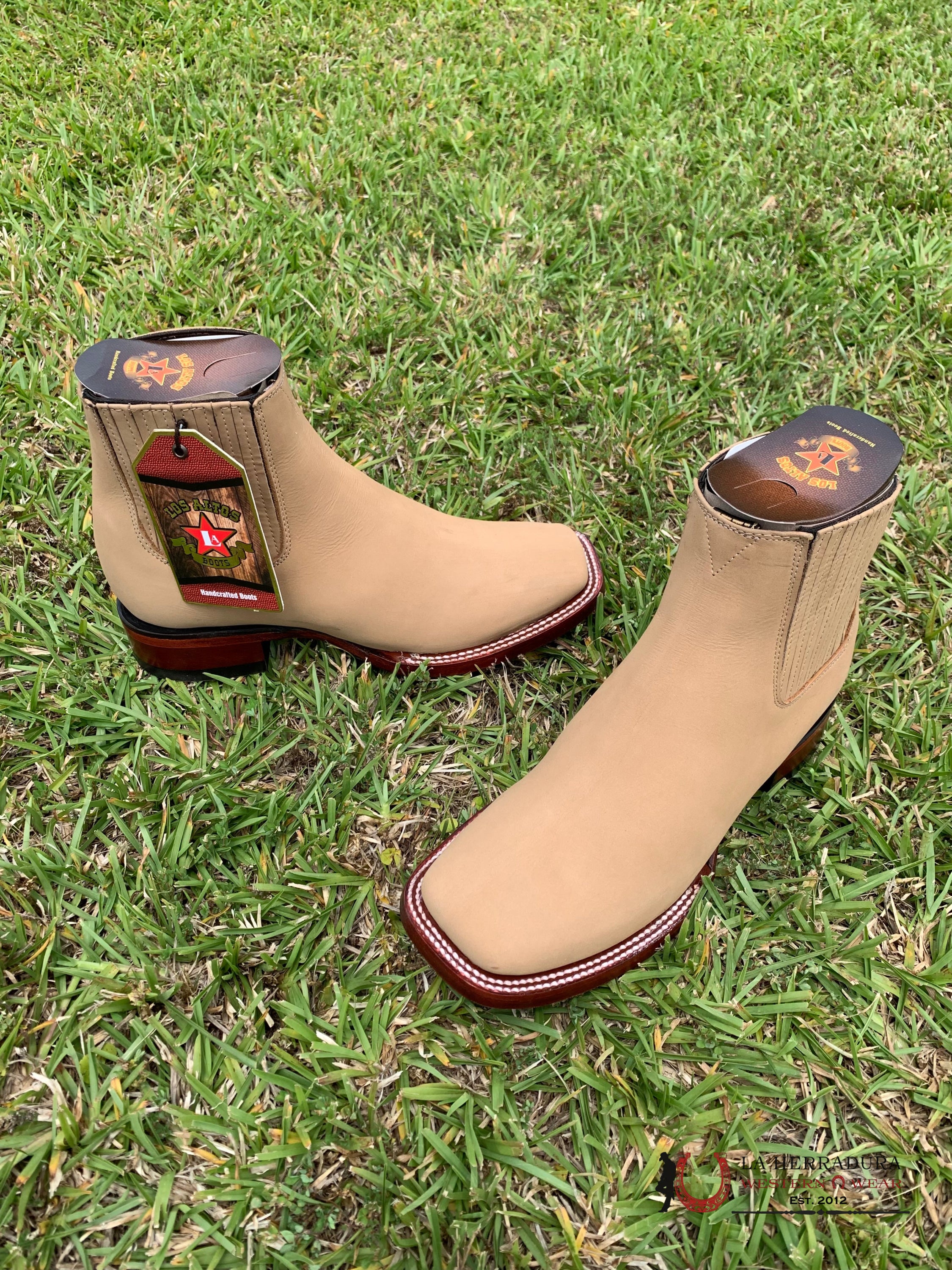 Los Altos Botin Square Toe Nobuck Orix Botas Hombres