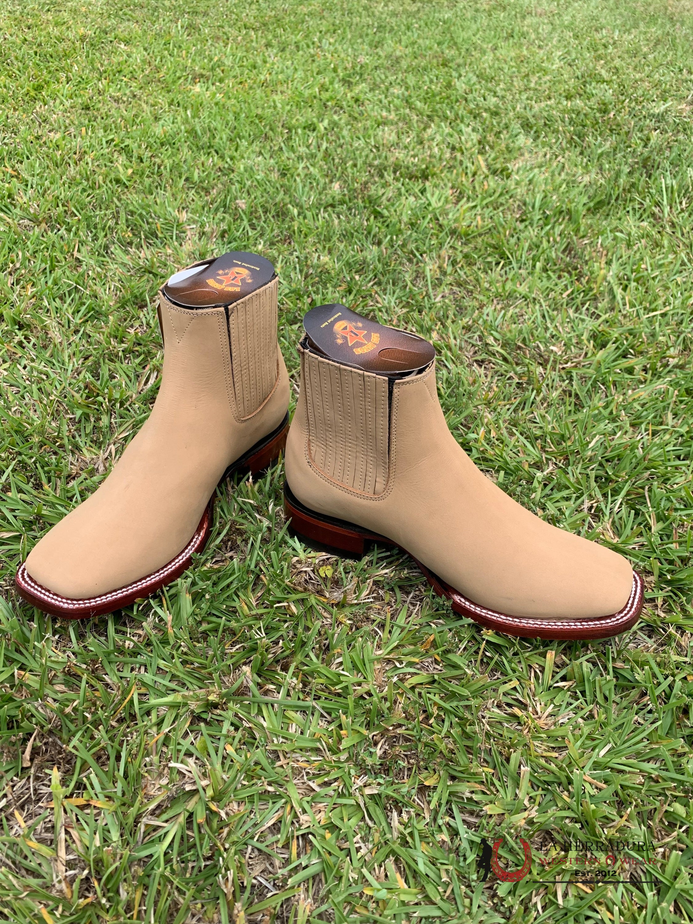 Los Altos Botin Square Toe Nobuck Orix Botas Hombres