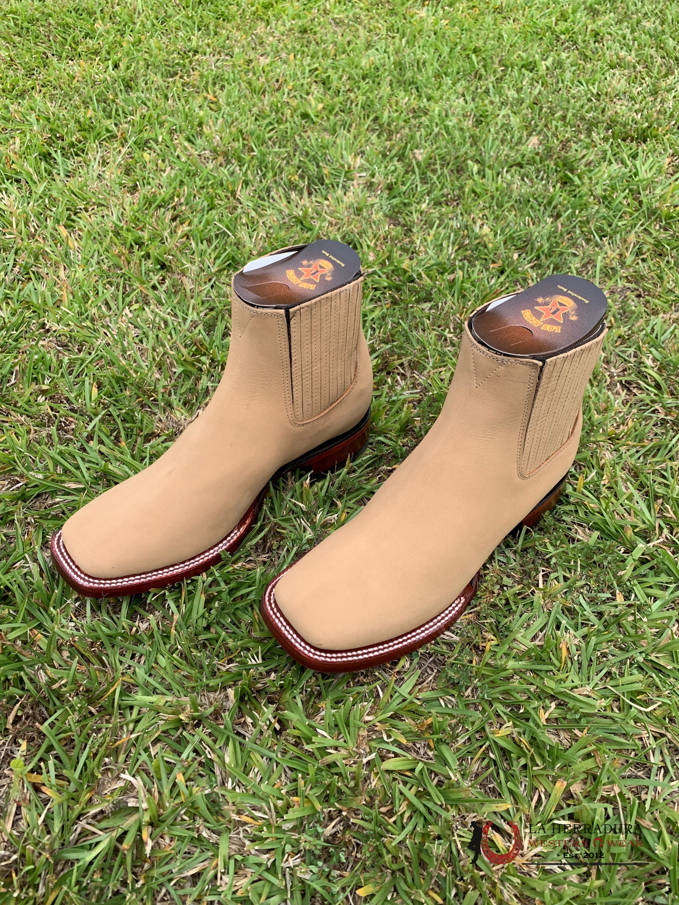 Los Altos Botin Square Toe Nobuck Orix Botas Hombres