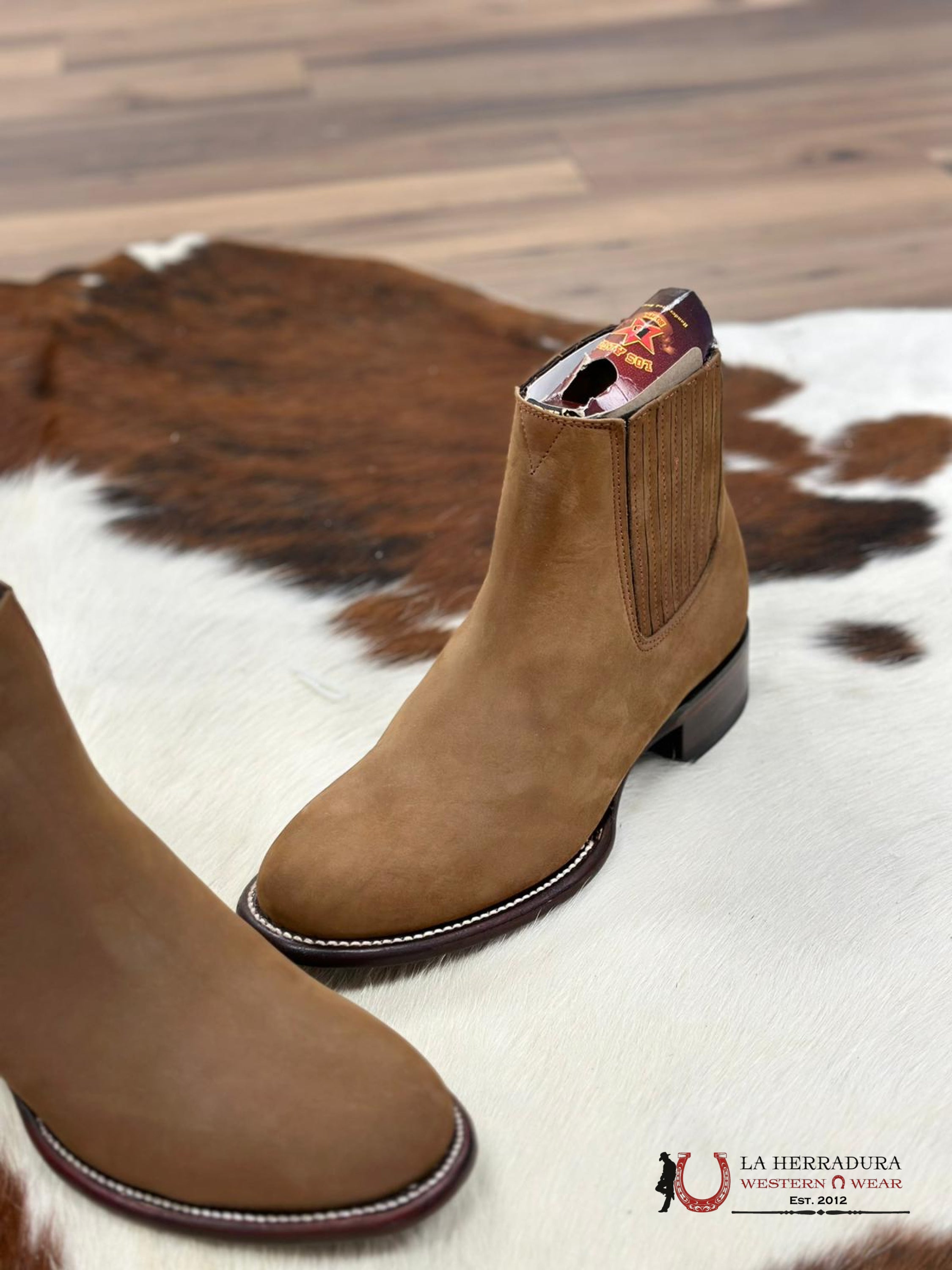 Los Altos Men’s Oval Toe Botines Chedron Botas Hombres