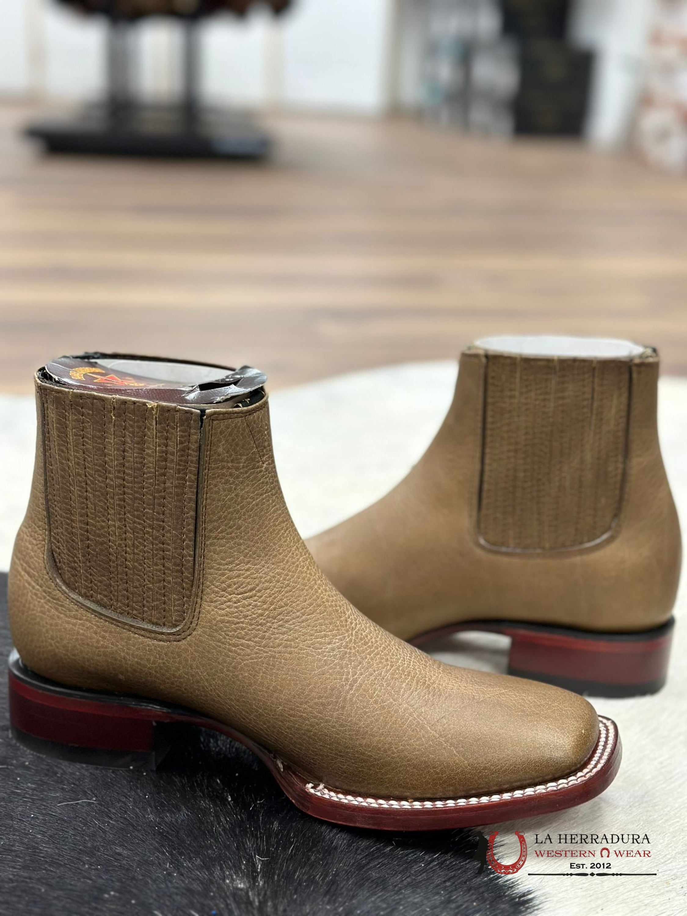 Los Altos Men’s Square Toe Botines Honey Botas Hombres