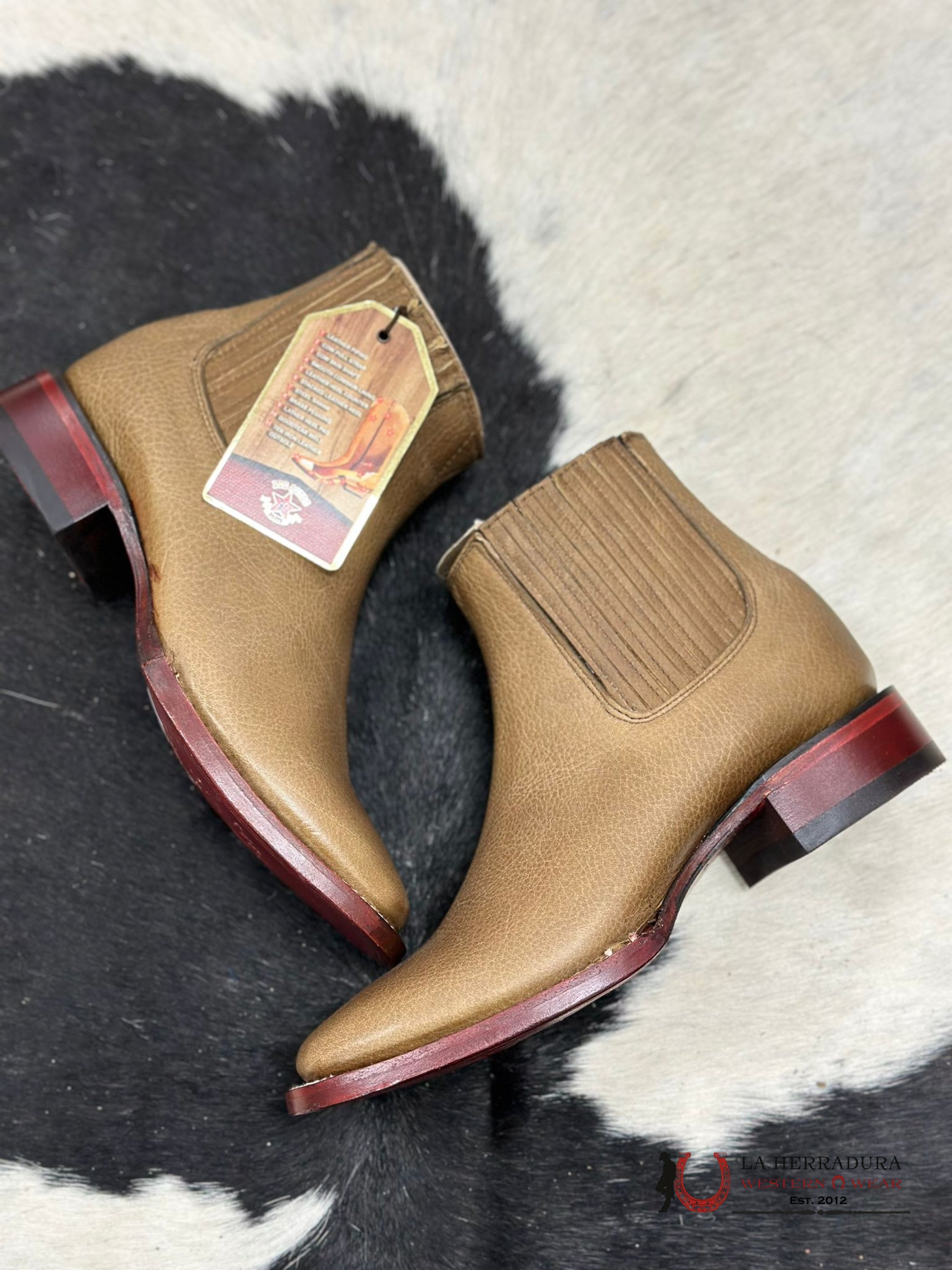 Los Altos Men’s Square Toe Botines Honey Botas Hombres