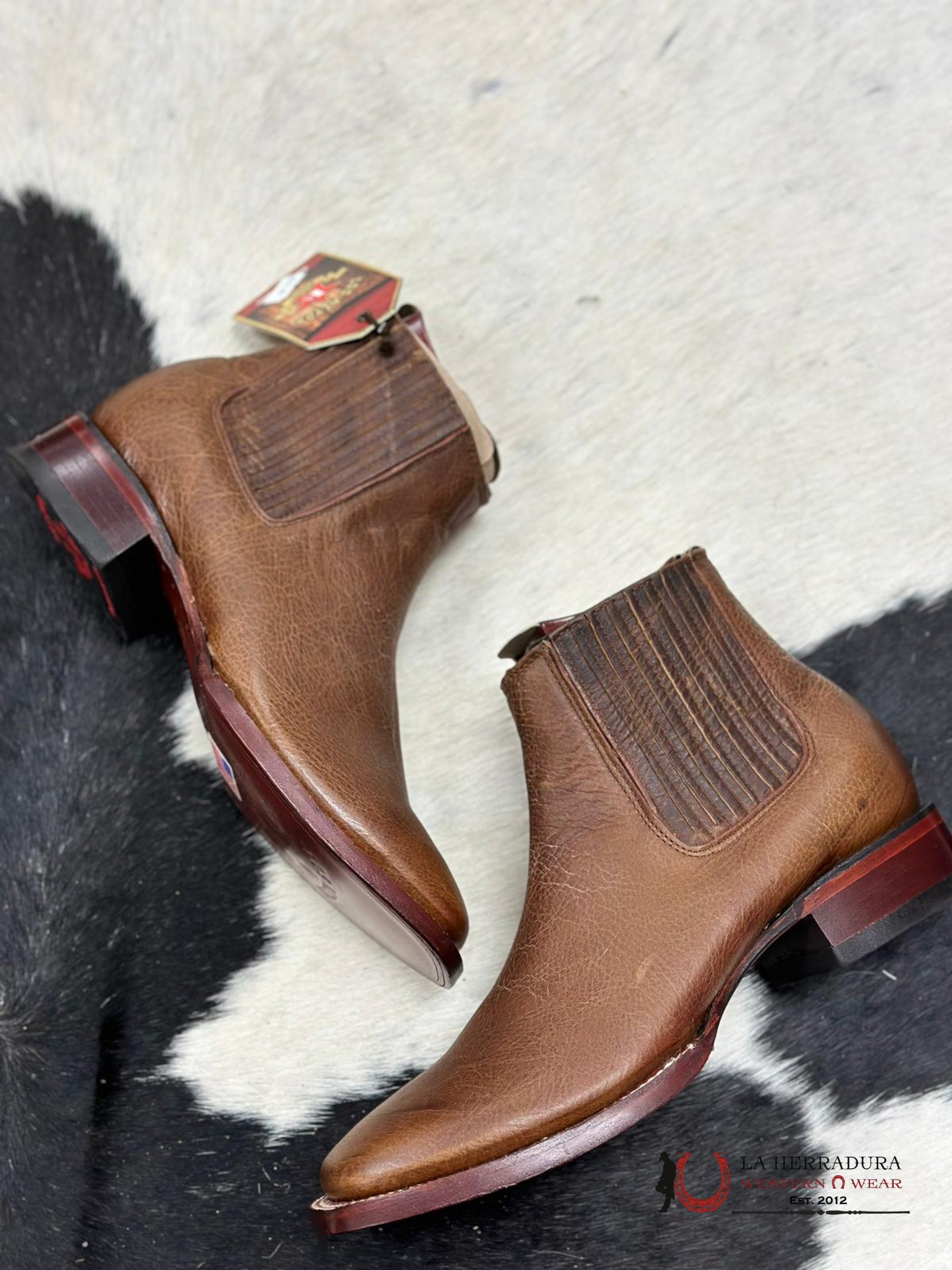 Los Altos Men’s Square Toe Botines Rage Walnut Botas Hombres