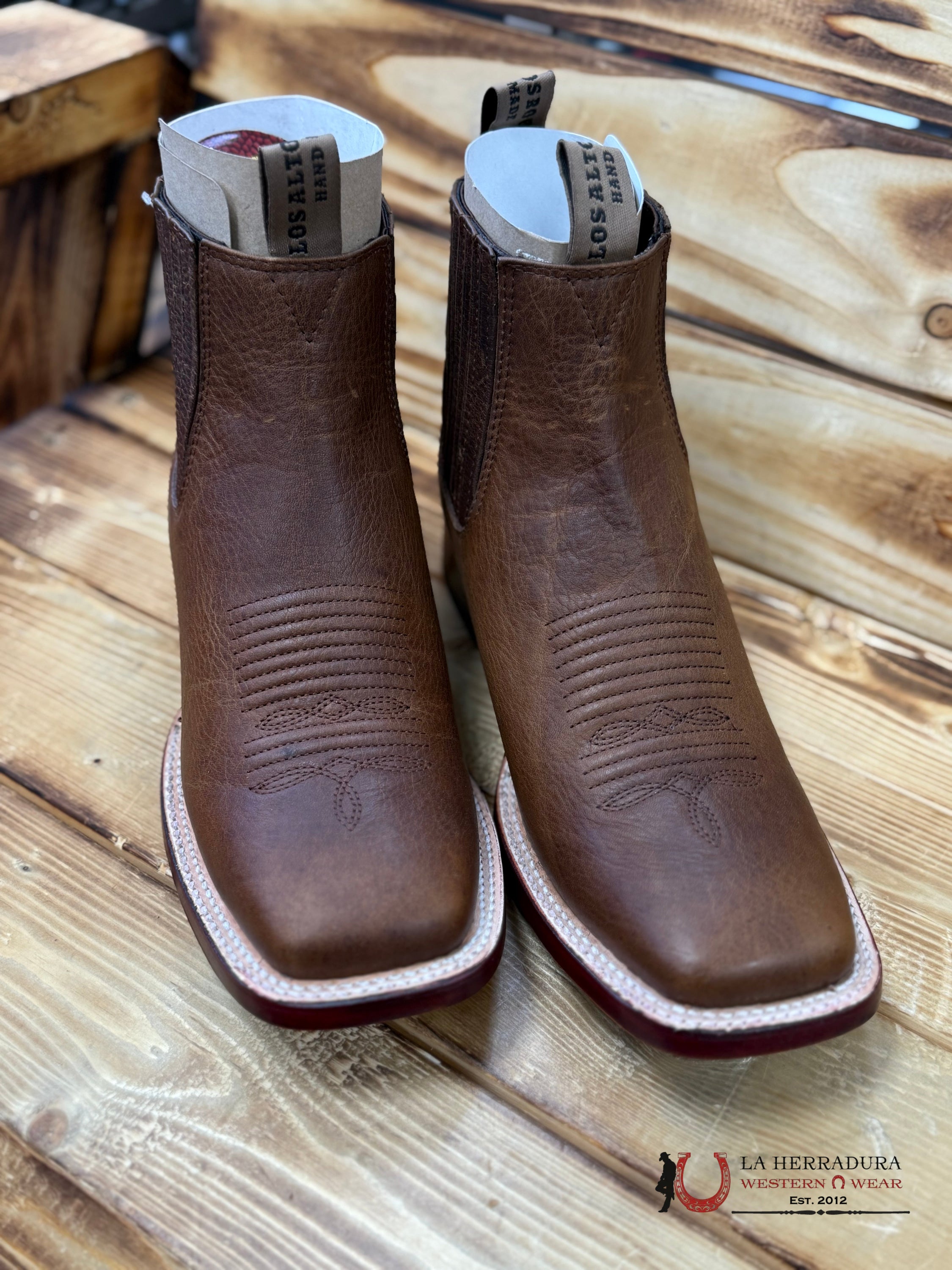 LOS ALTOS SHORT BOOT RAGE WALNUT BOOT STITCHING SQ. TOE 82BM9940 BOTAS HOMBRES