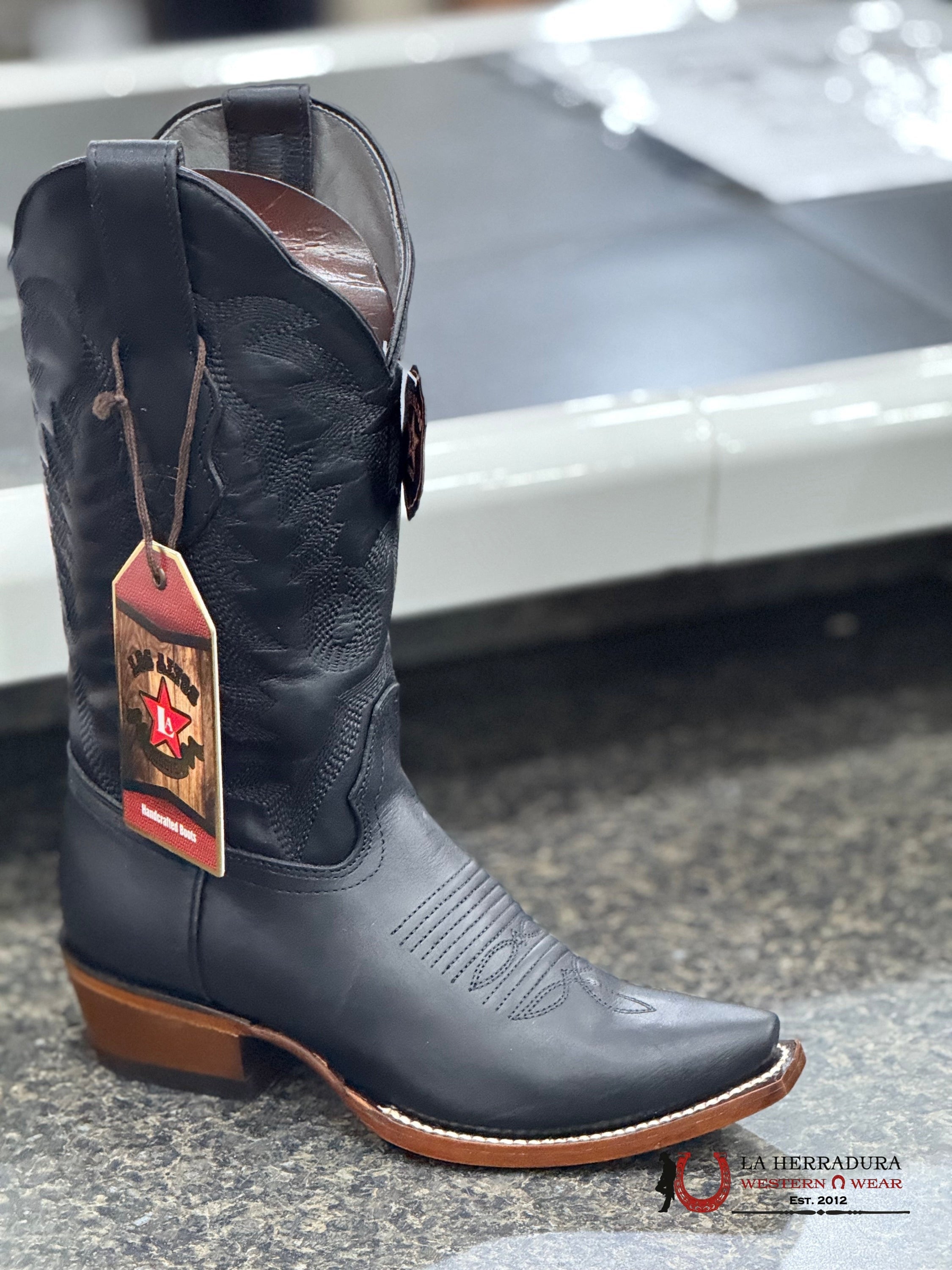 LOS ALTOS VERGEL BLACK SNIP TOE BLACK STITCH 34M8905 BOTAS MUJERES