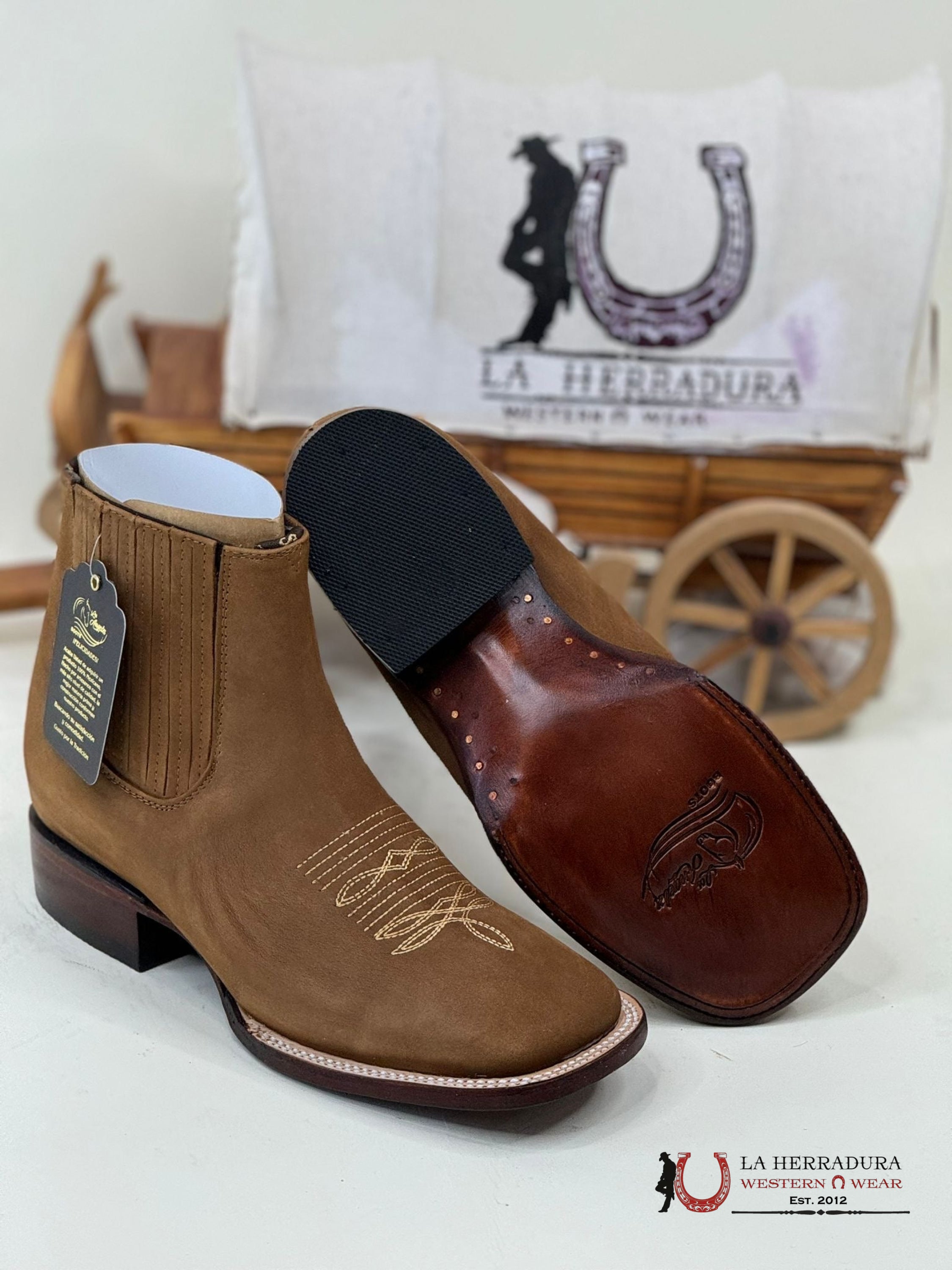 Los Angeles Shedron Leather Nobuck Short Boot Botas Hombres