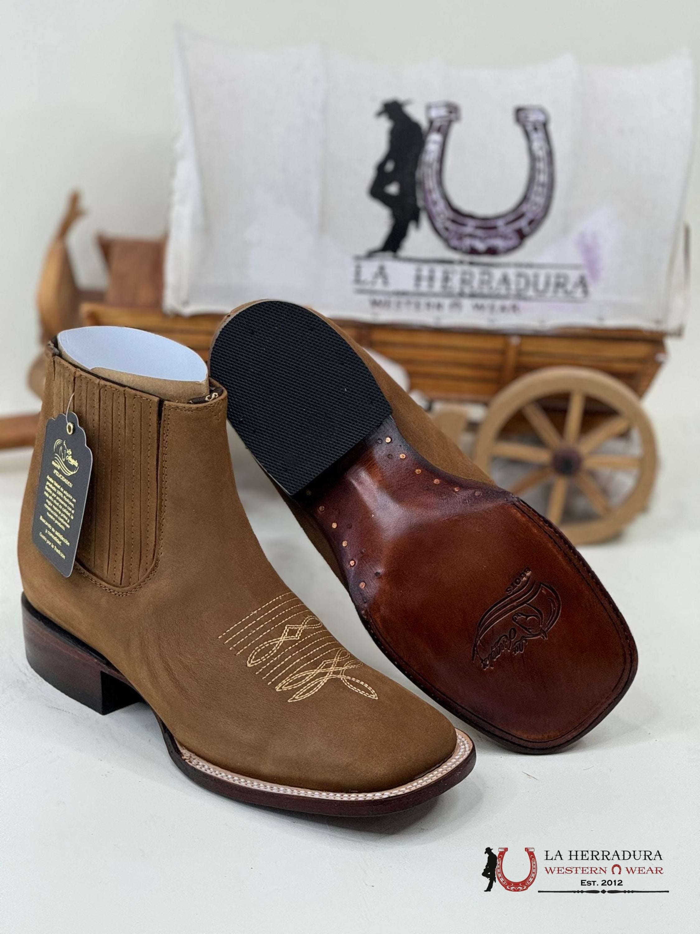 Los Angeles Shedron Leather Nobuck Short Boot Botas Hombres